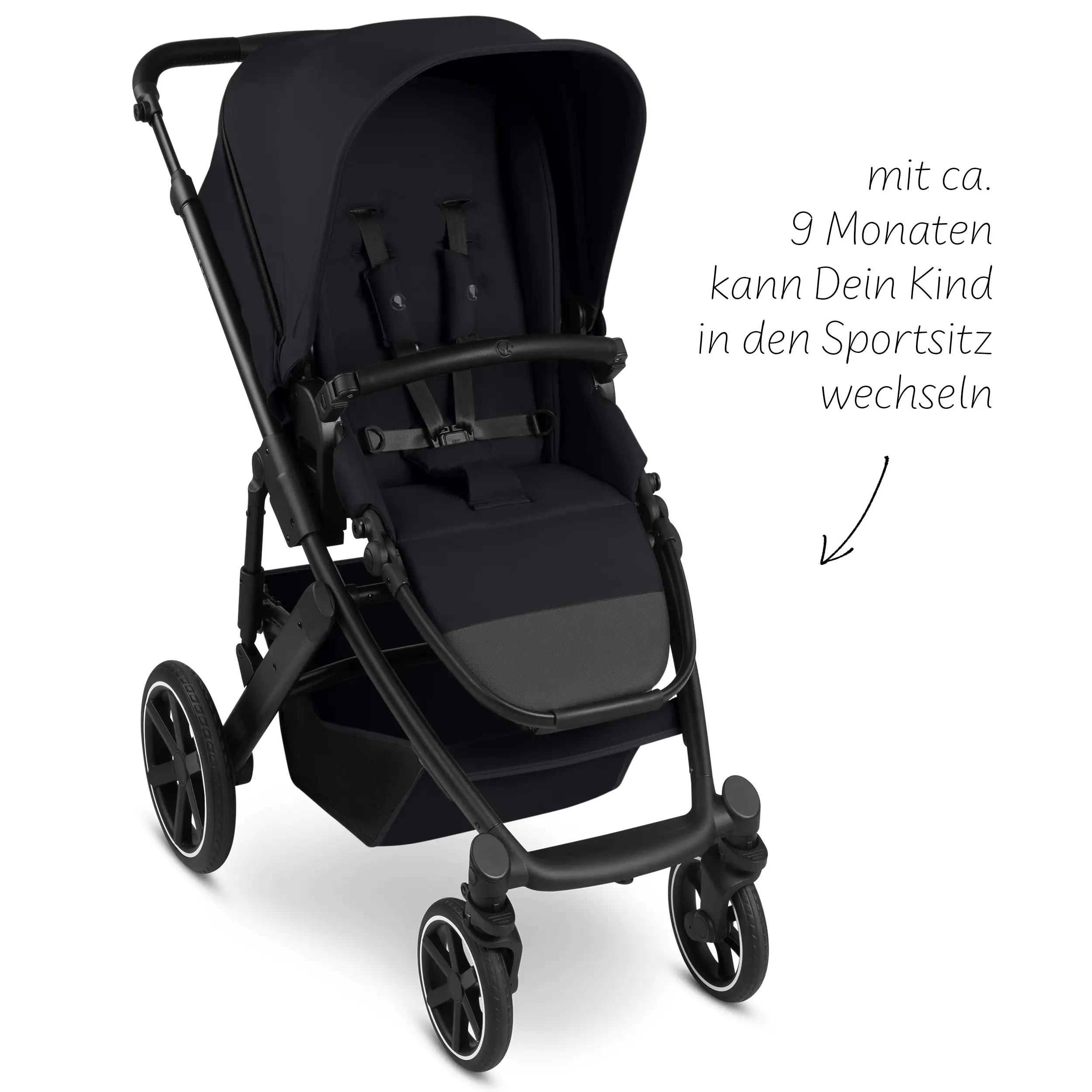 Ensemble poussette 3en1 Salsa Core avec coque auto inclinable Calla - Ink