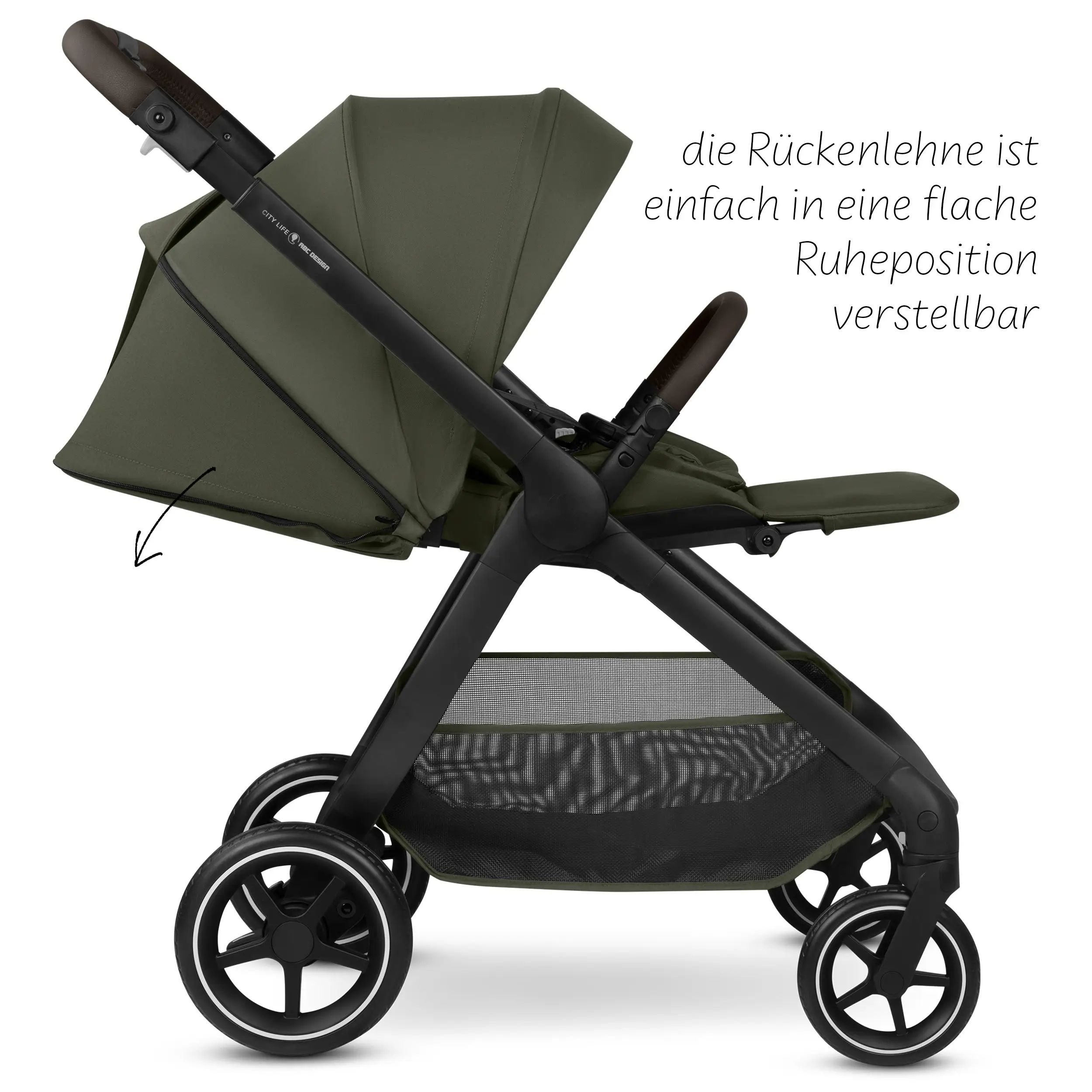 Kombi-Kinderwagen City Life - Avocado
