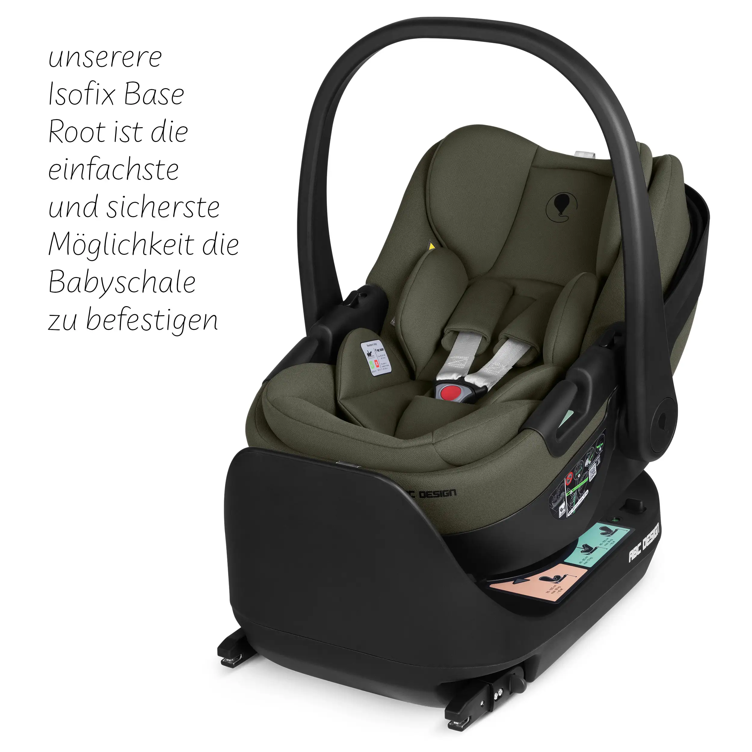 Babyschale mit Liegefunktion Calla i-Size - Olive