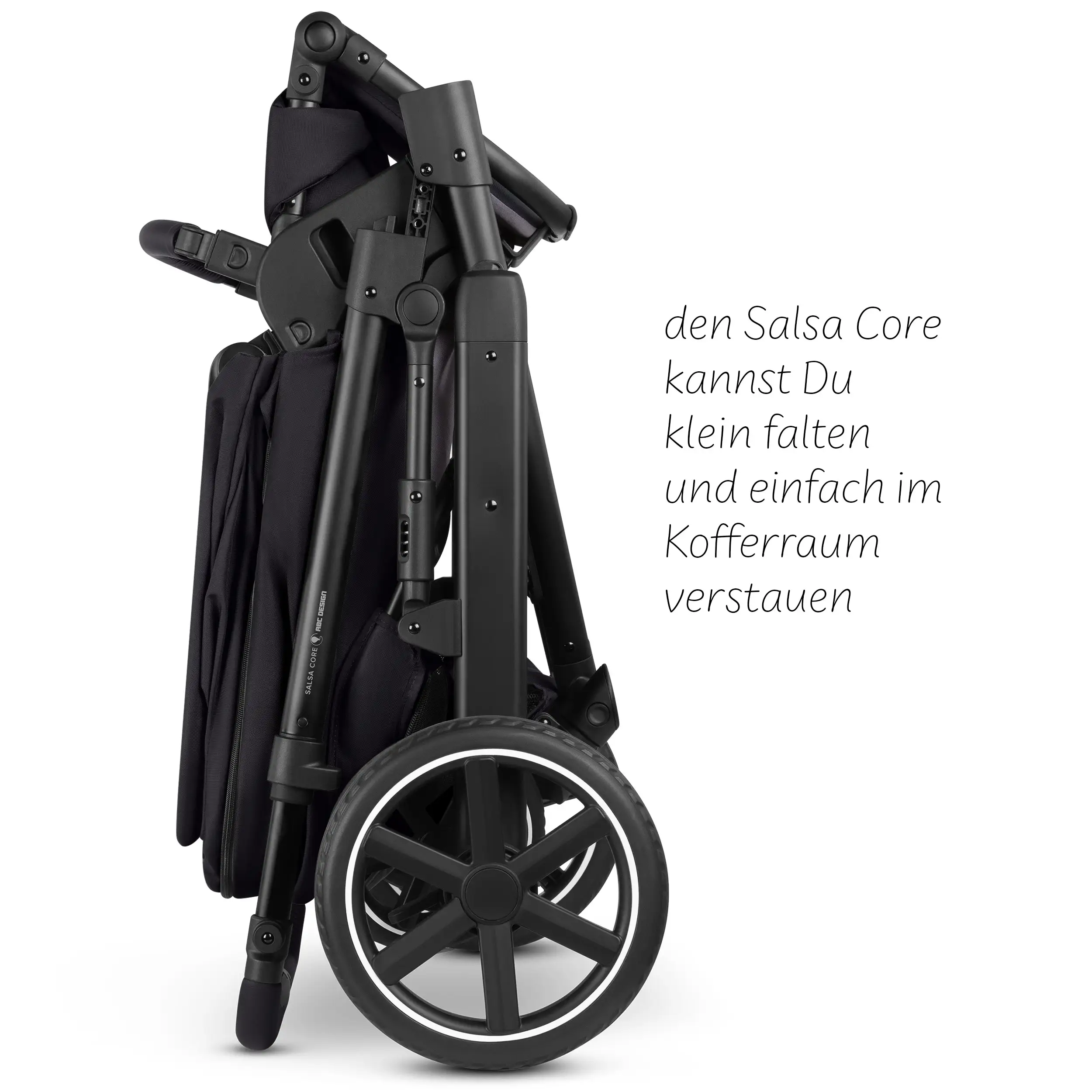 Ensemble poussette 4en1 Salsa Core avec coque auto inclinable Calla et base ISOFIX Root - Ink