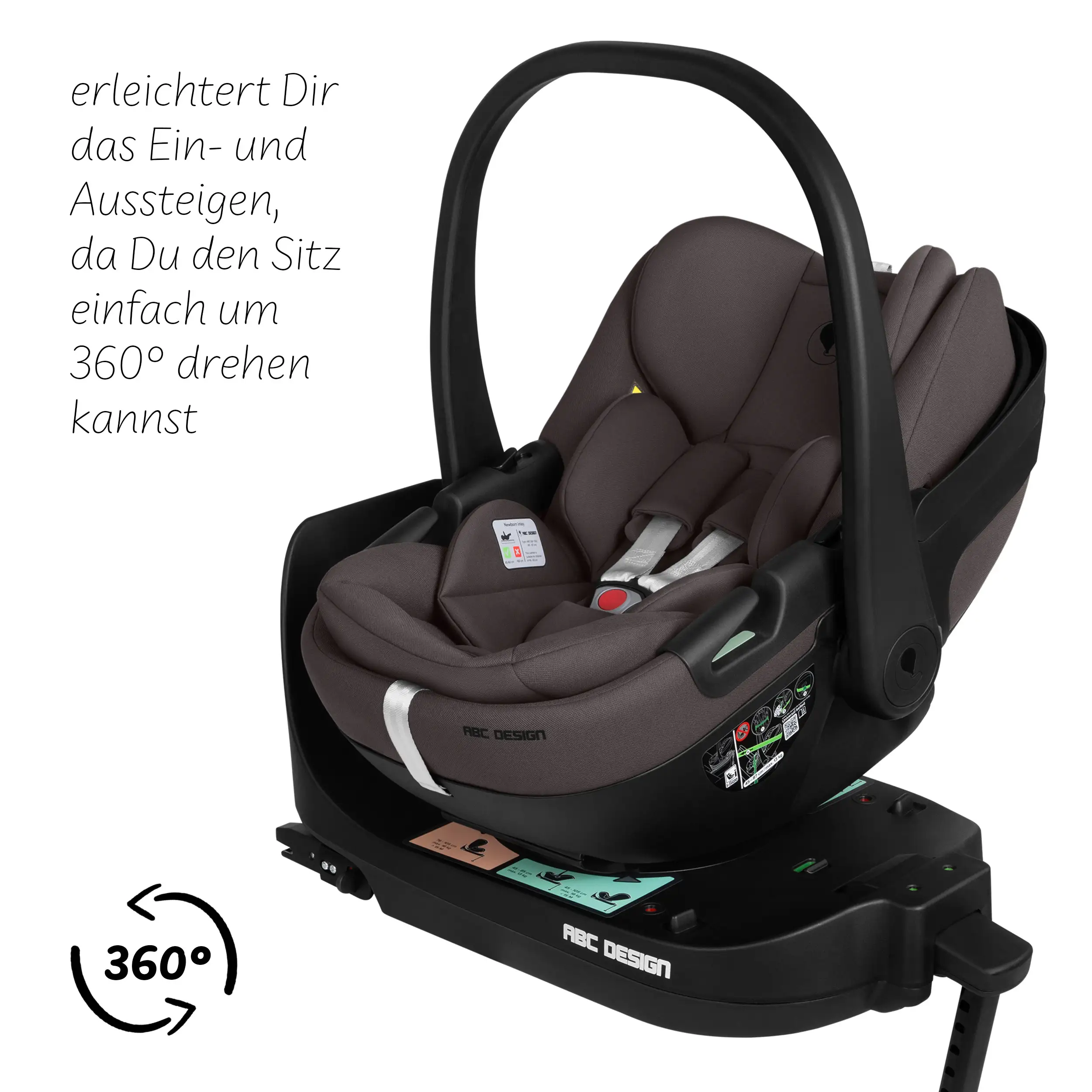 Babyschale mit Liegefunktion Calla i-Size inkl. drehbarer Isofix Base Root- Falcon