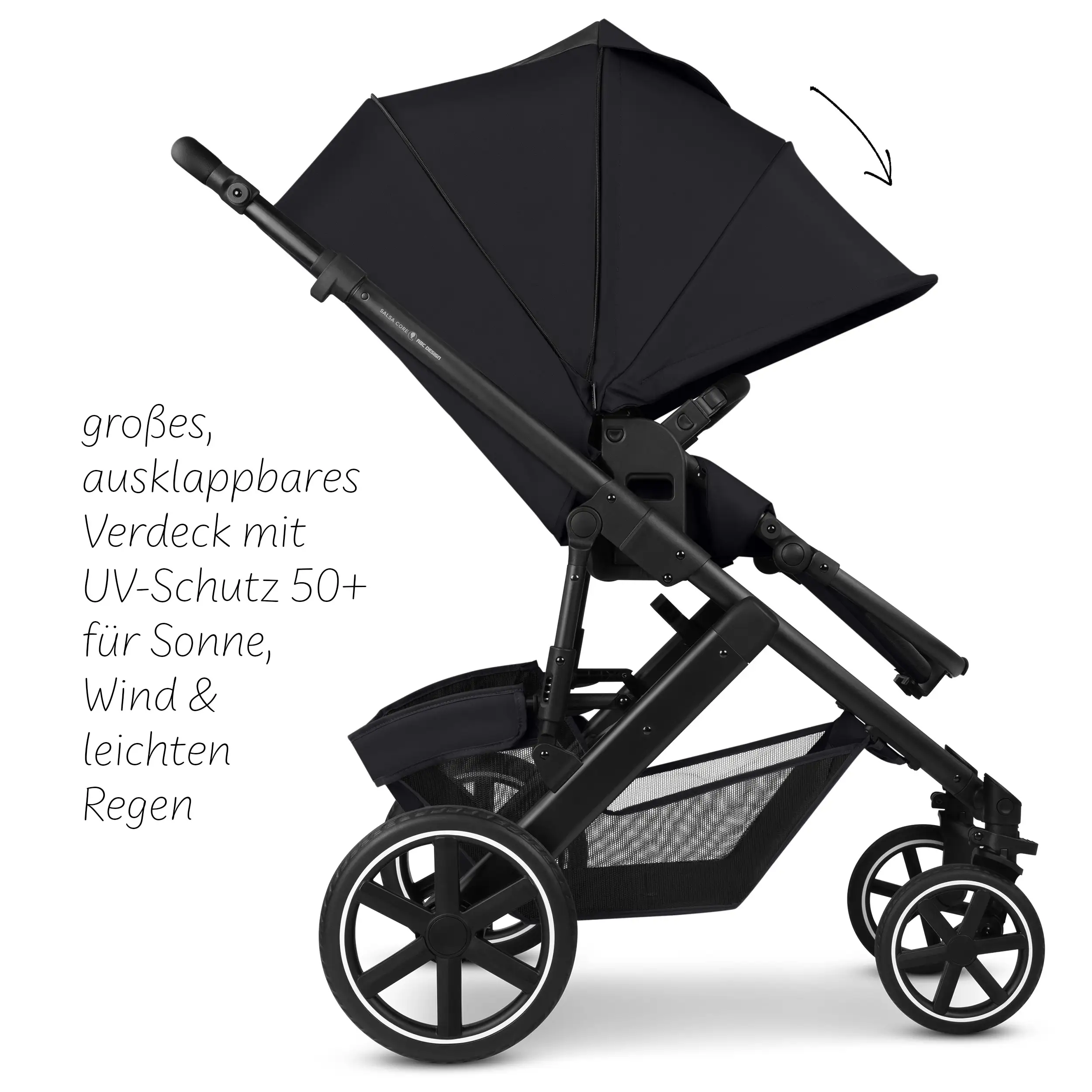 Ensemble poussette 3en1 Salsa Core avec coque auto inclinable Calla - Ink