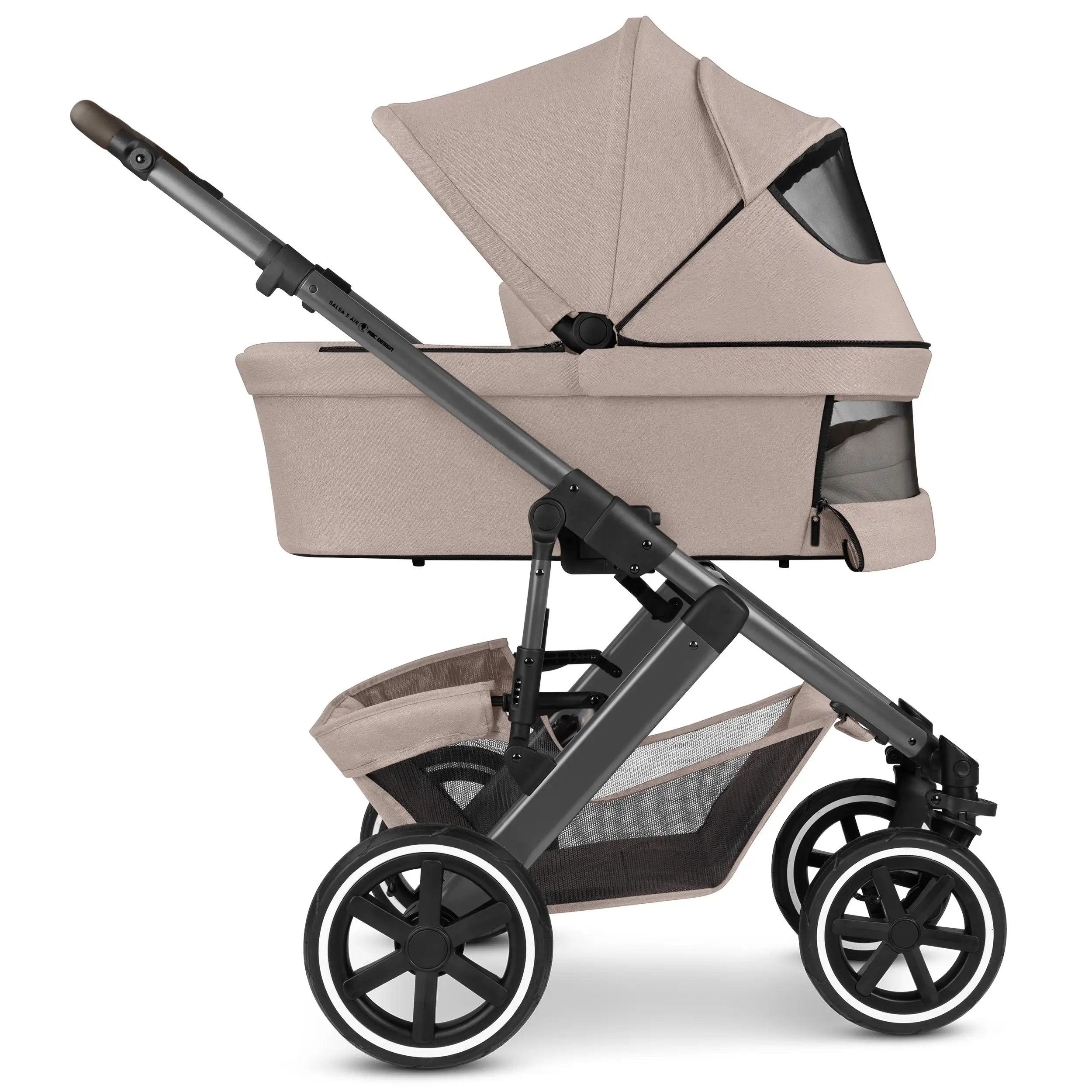 4in1-Kinderwagen-Set Salsa 5 Air inkl. Babyschale Calla mit Liegefunktion - Camel