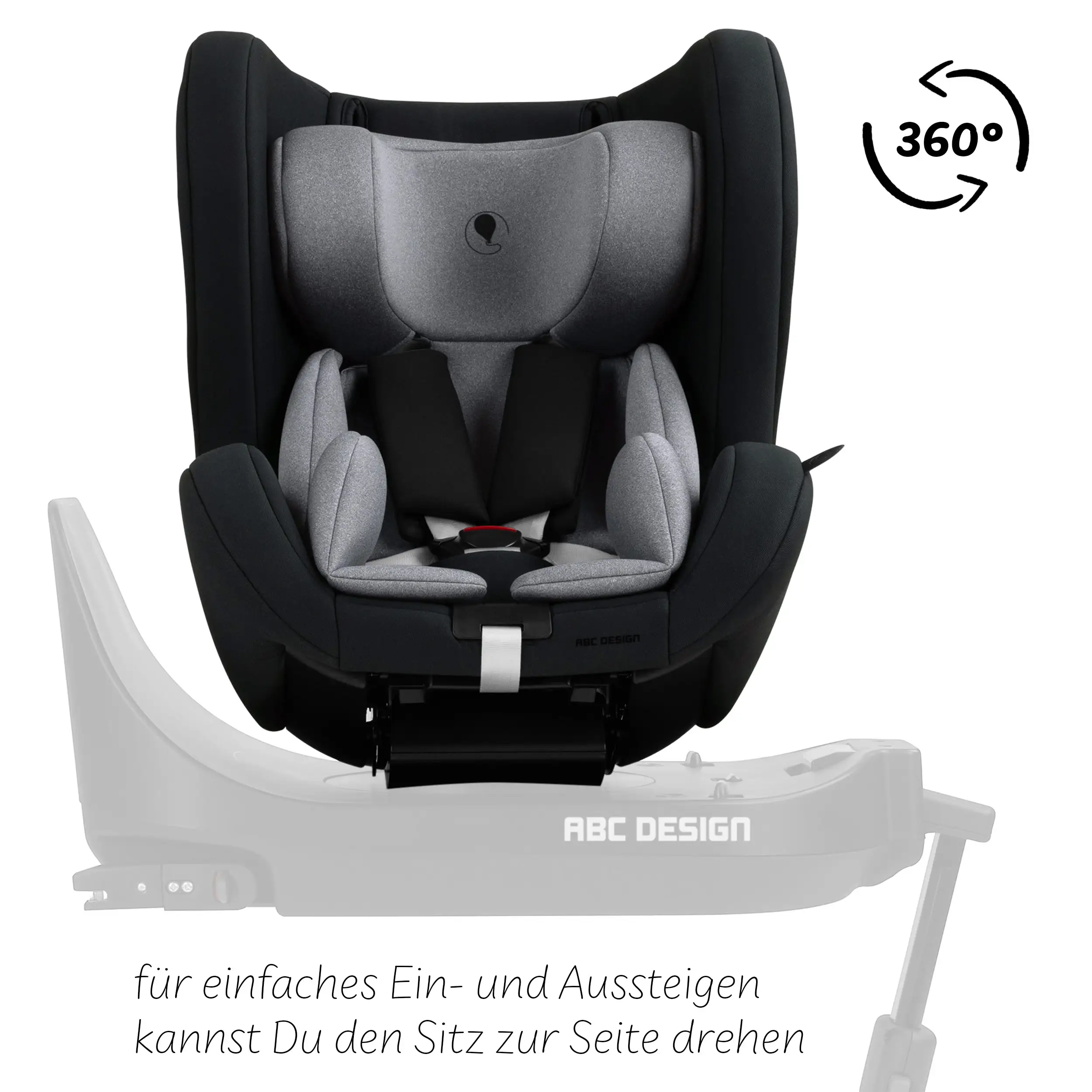 Kindersitz Lily i-Size inkl. drehbarer Isofix Base Root - Graphite