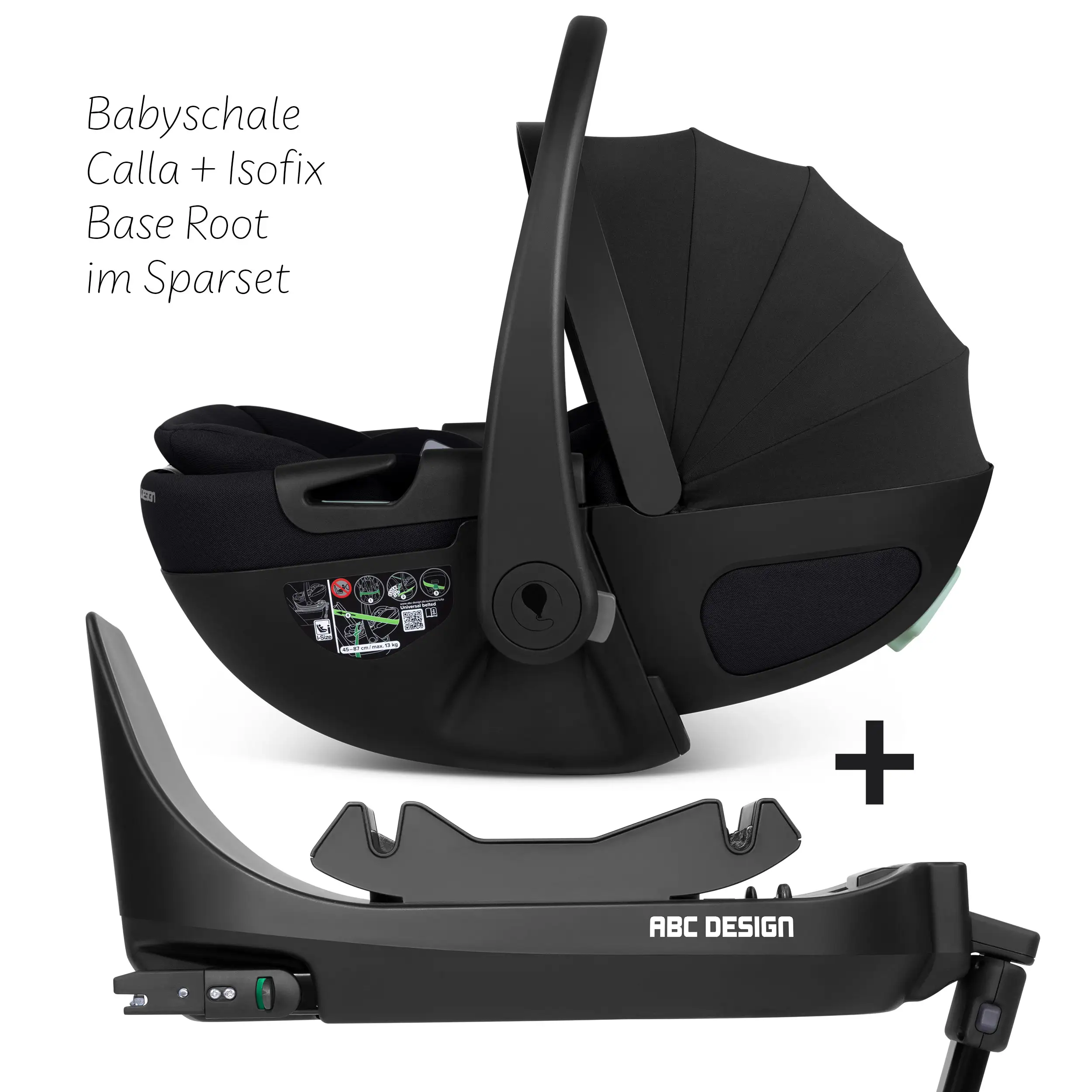 Babyschale mit Liegefunktion Calla i-Size inkl. drehbarer Isofix Base Root- Ink
