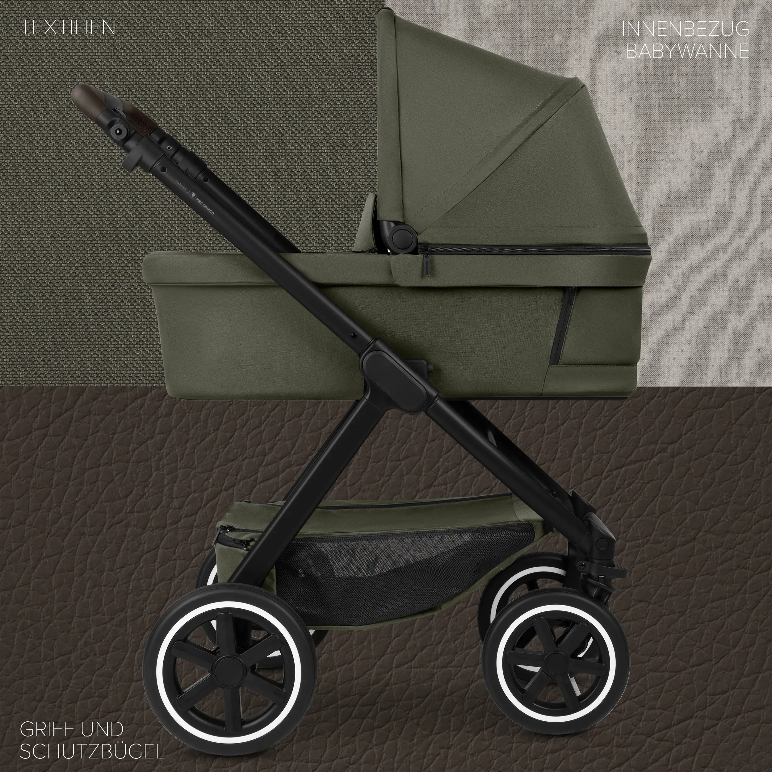 3in1-Kinderwagen-Set Samba 2 - Avocado