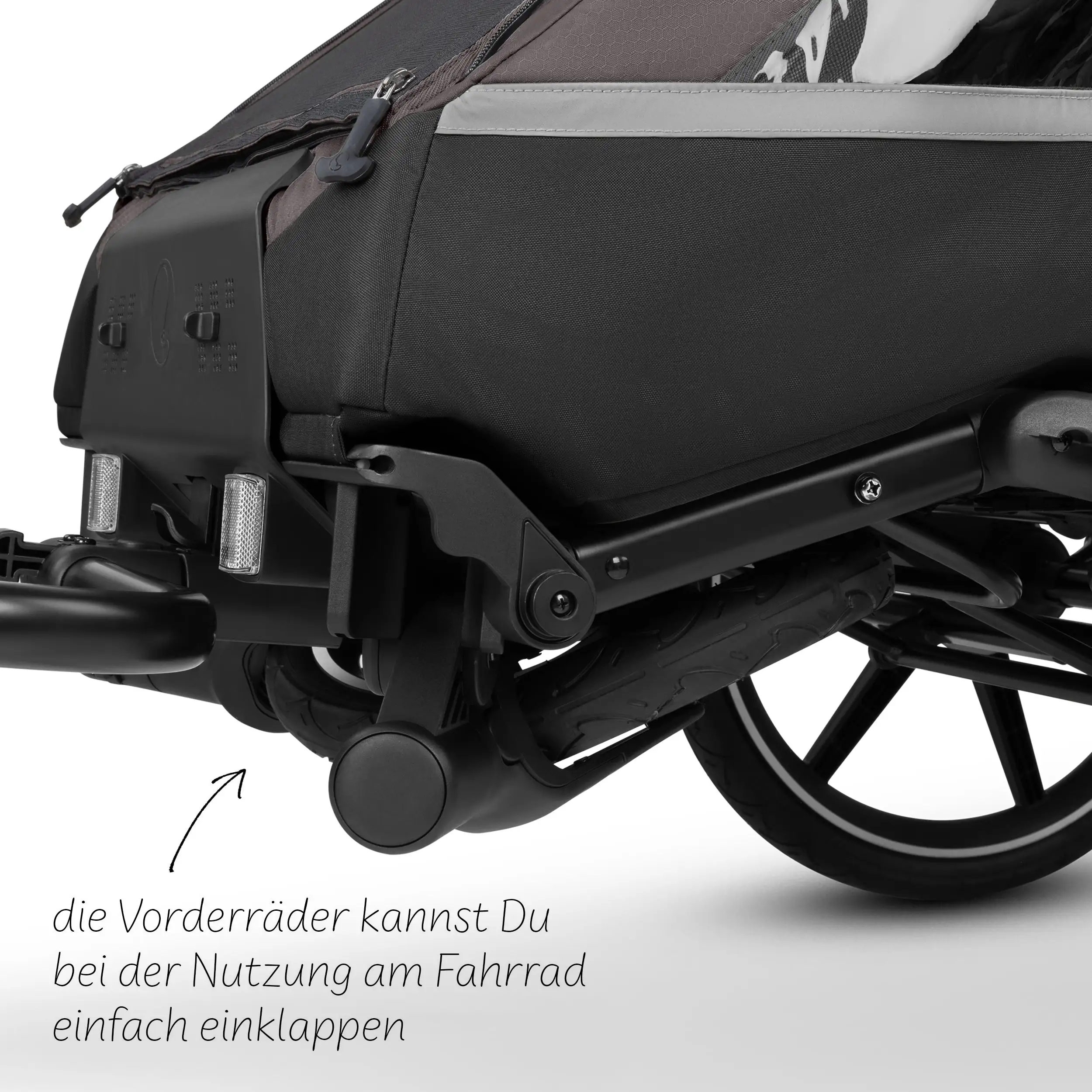 Fahrradanhänger Tour 2 mit 2 Komfortsitzen & Lufträdern - Falcon