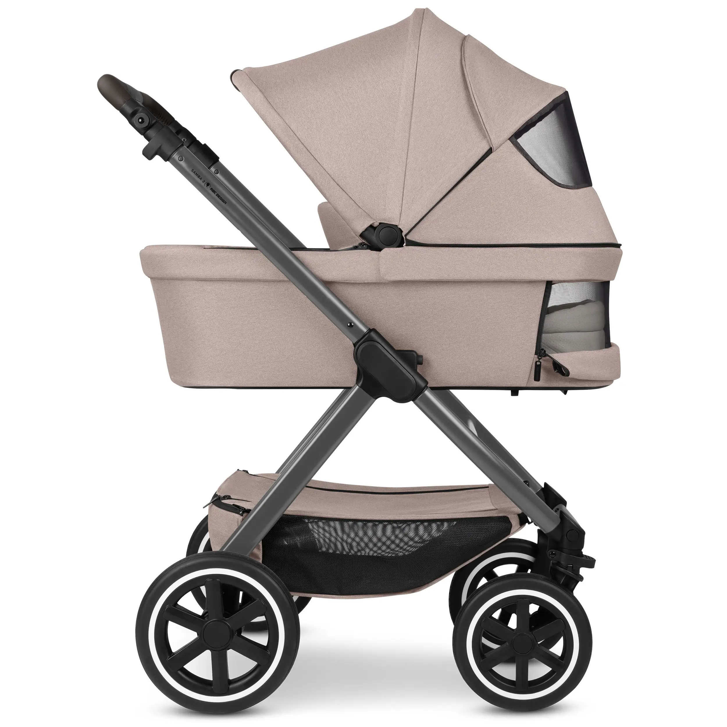 3in1-Kinderwagen-Set Samba 2 inkl. Babyschale Calla mit Liegefunktion - Camel