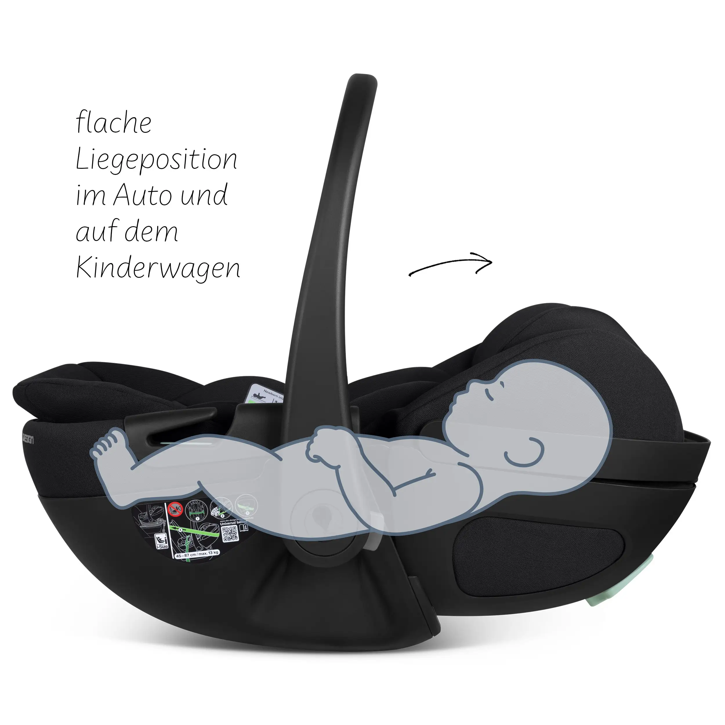 Ovetto Calla i-Size con funzione reclinabile - Ink