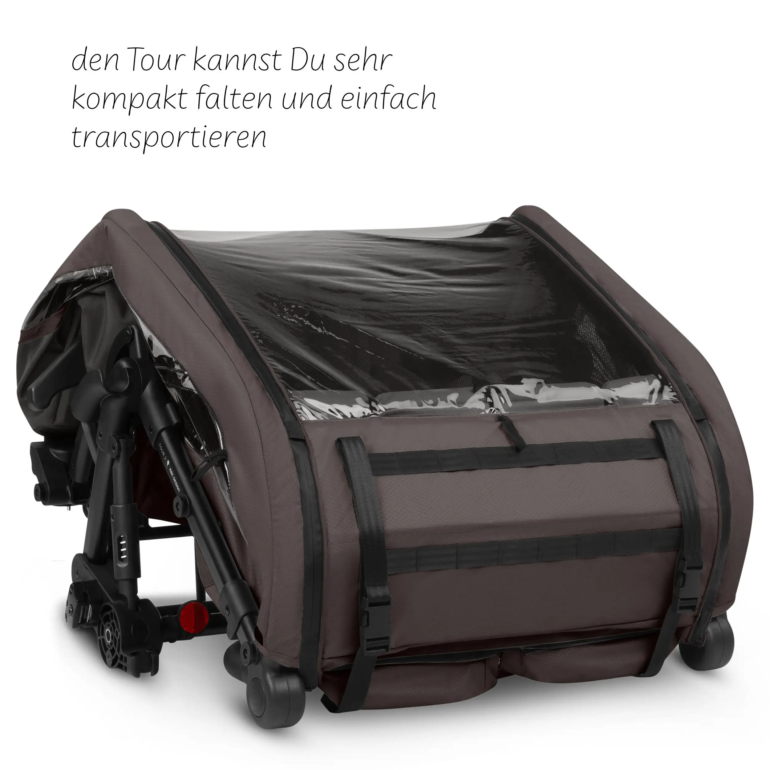 Fahrradanhänger Tour 2 mit 2 Komfortsitzen & Lufträdern - Falcon