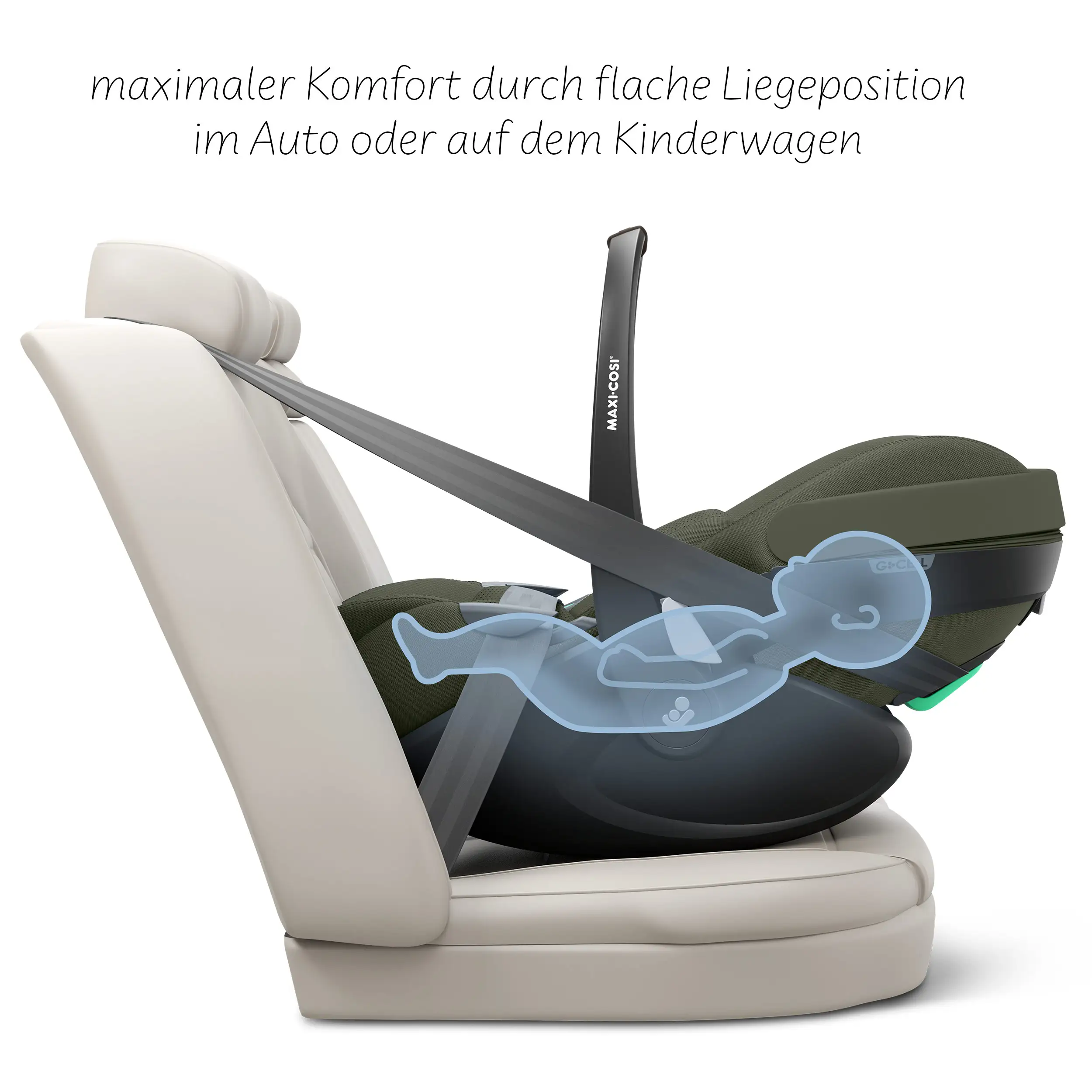 3in1 Kinderwagen-Set Samba 2 inkl. Babyschale Maxi Cosi Pebble 360 Pro 2 - Avocado