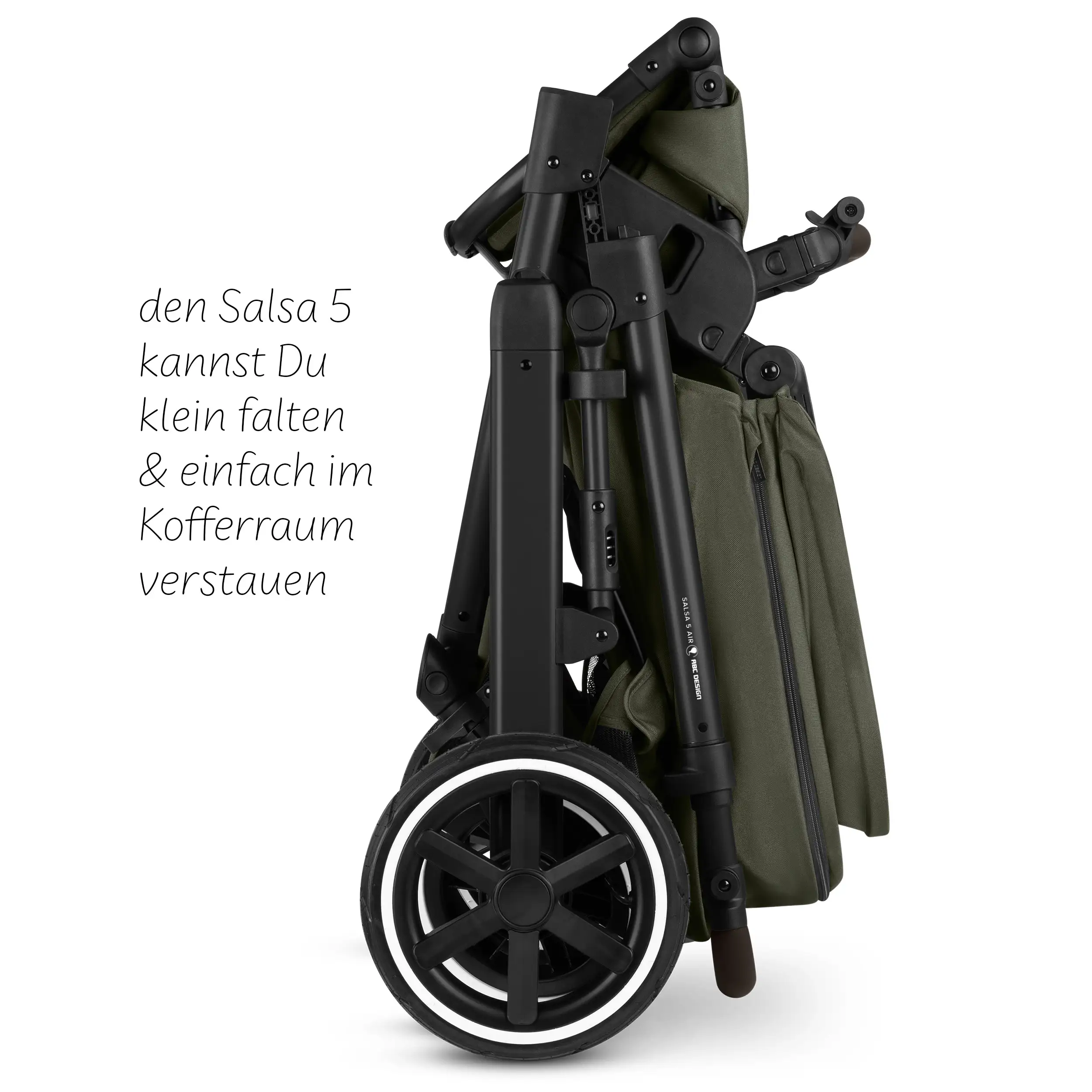 Kombi-Kinderwagen Salsa 5 Air  inkl. Wickeltasche Urban, Moskitonetz, Regenschutz - Avocado