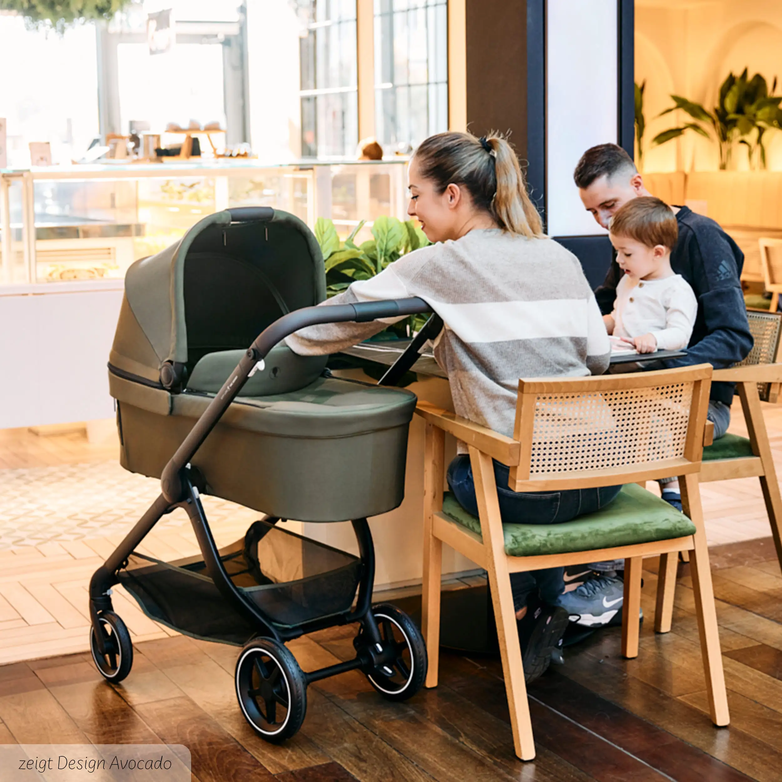 4in1-Kinderwagen-Set City Life inkl. Babyschale Calla mit Liegefunktion - Nature