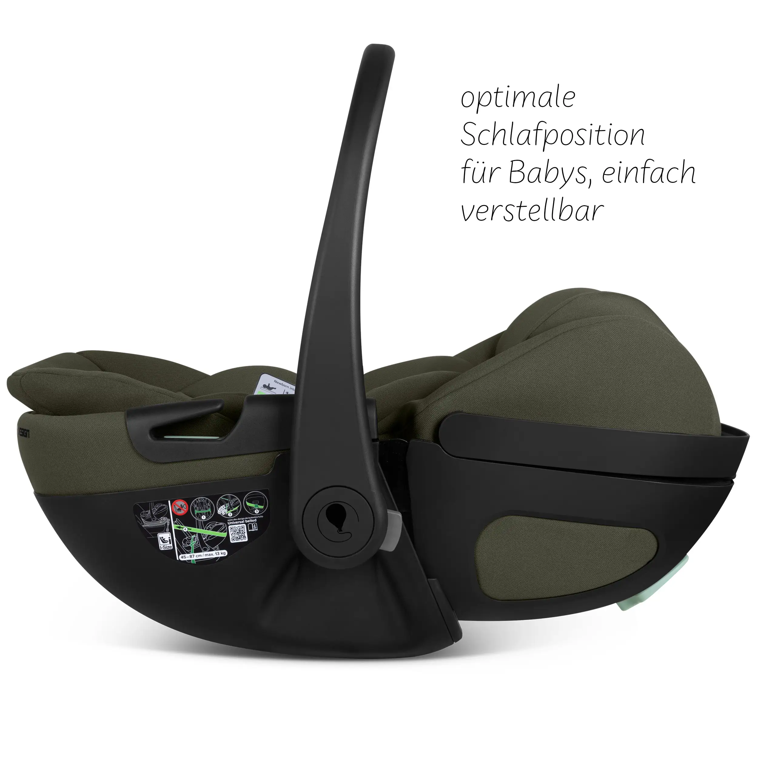 Babyschale mit Liegefunktion Calla i-Size - Olive
