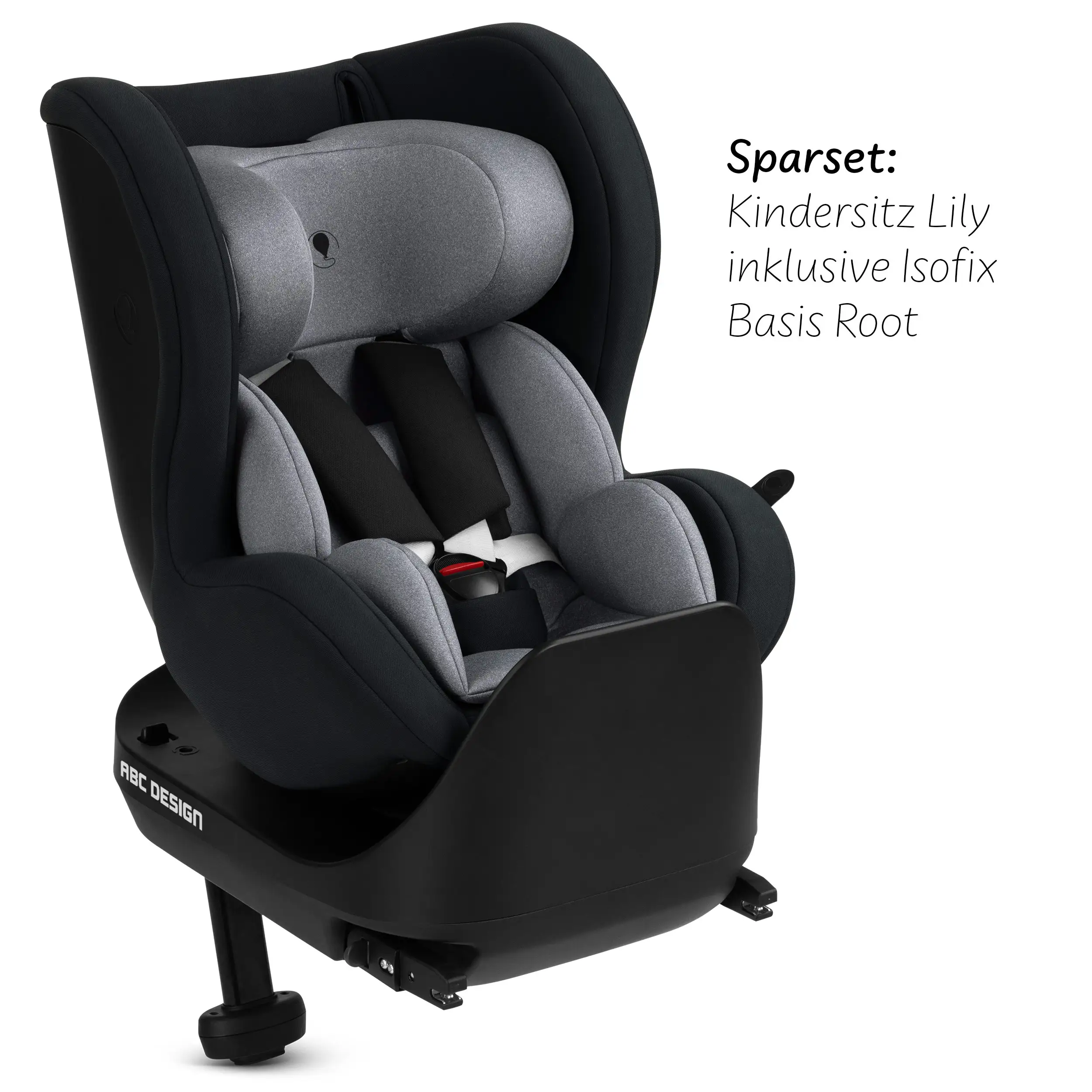 Kindersitz Lily i-Size inkl. drehbarer Isofix Base Root - Graphite