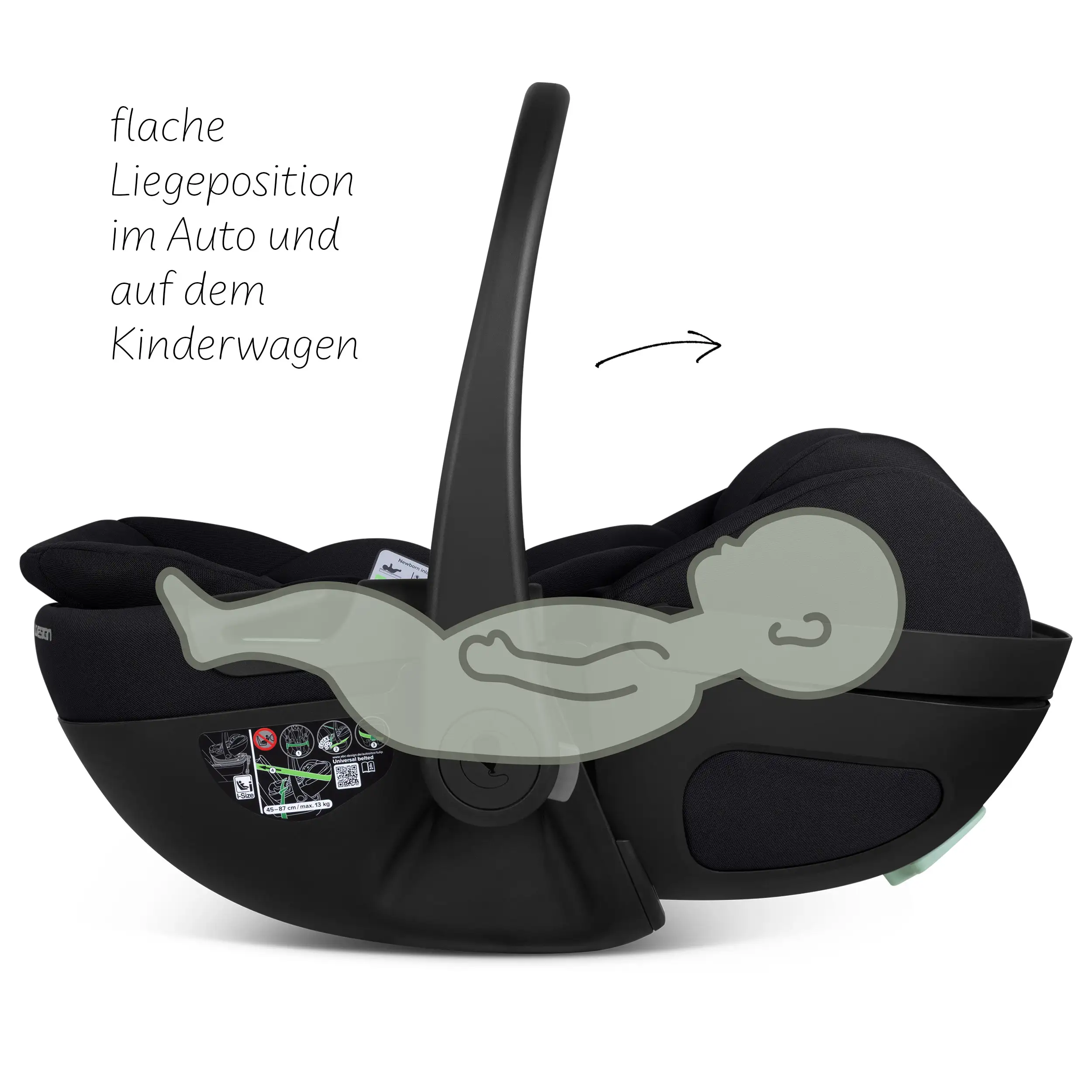 Babyschale mit Liegefunktion Calla i-Size - Ink