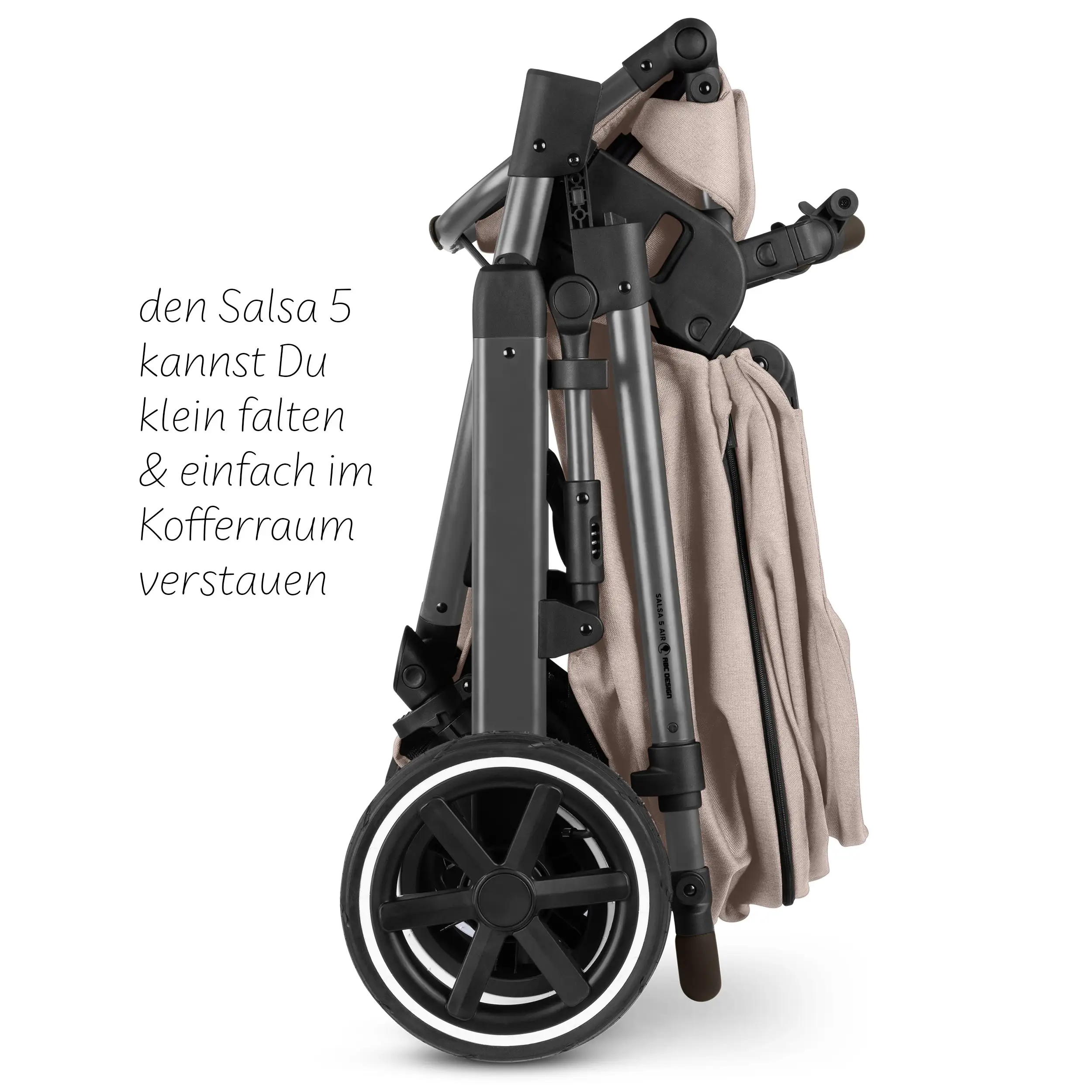 3in1-Kinderwagen-Set Salsa 5 Air inkl. Babyschale Calla mit Liegefunktion - Camel