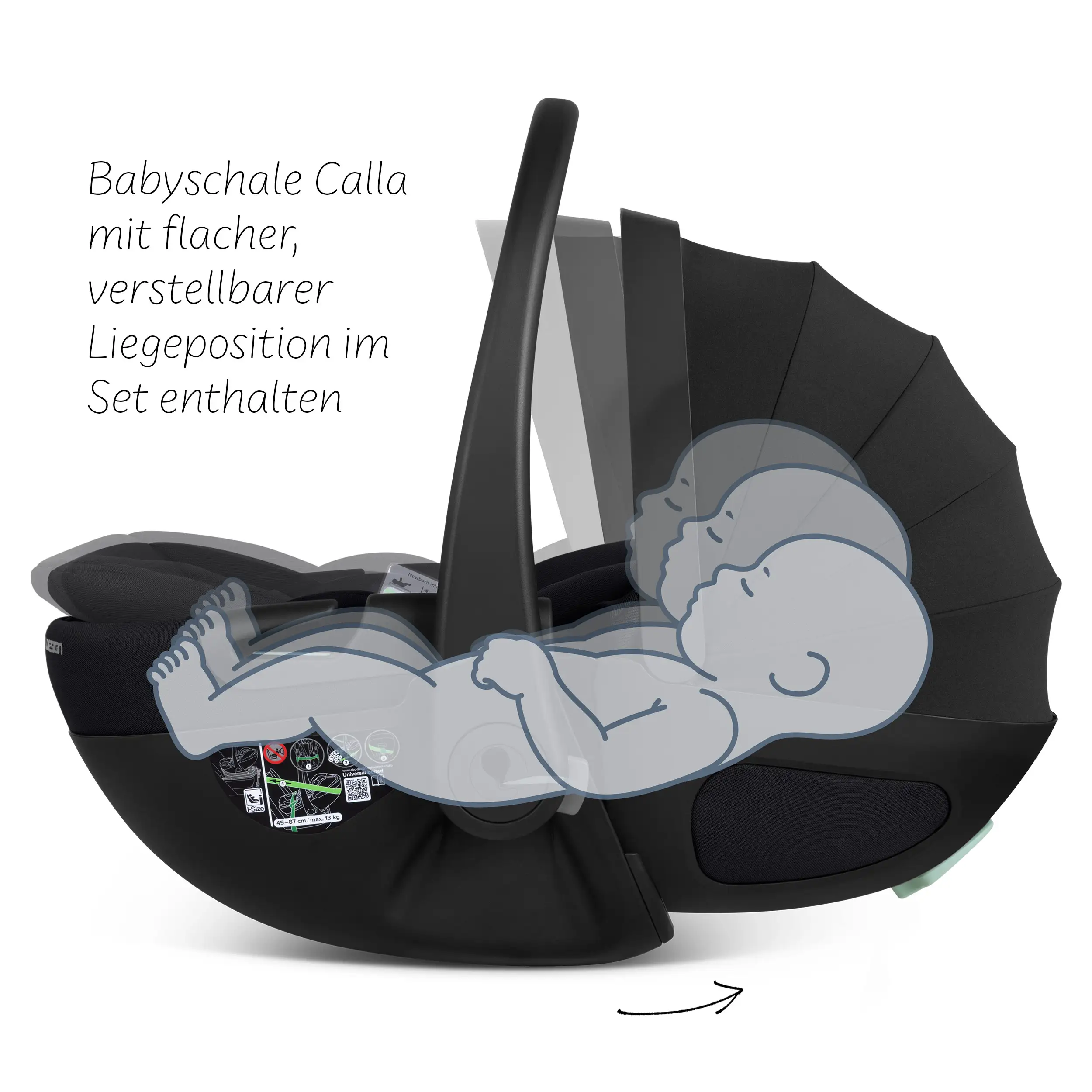 Travel System Samba 2 inkl. Babyschale Calla mit Liegefunktion - Nature