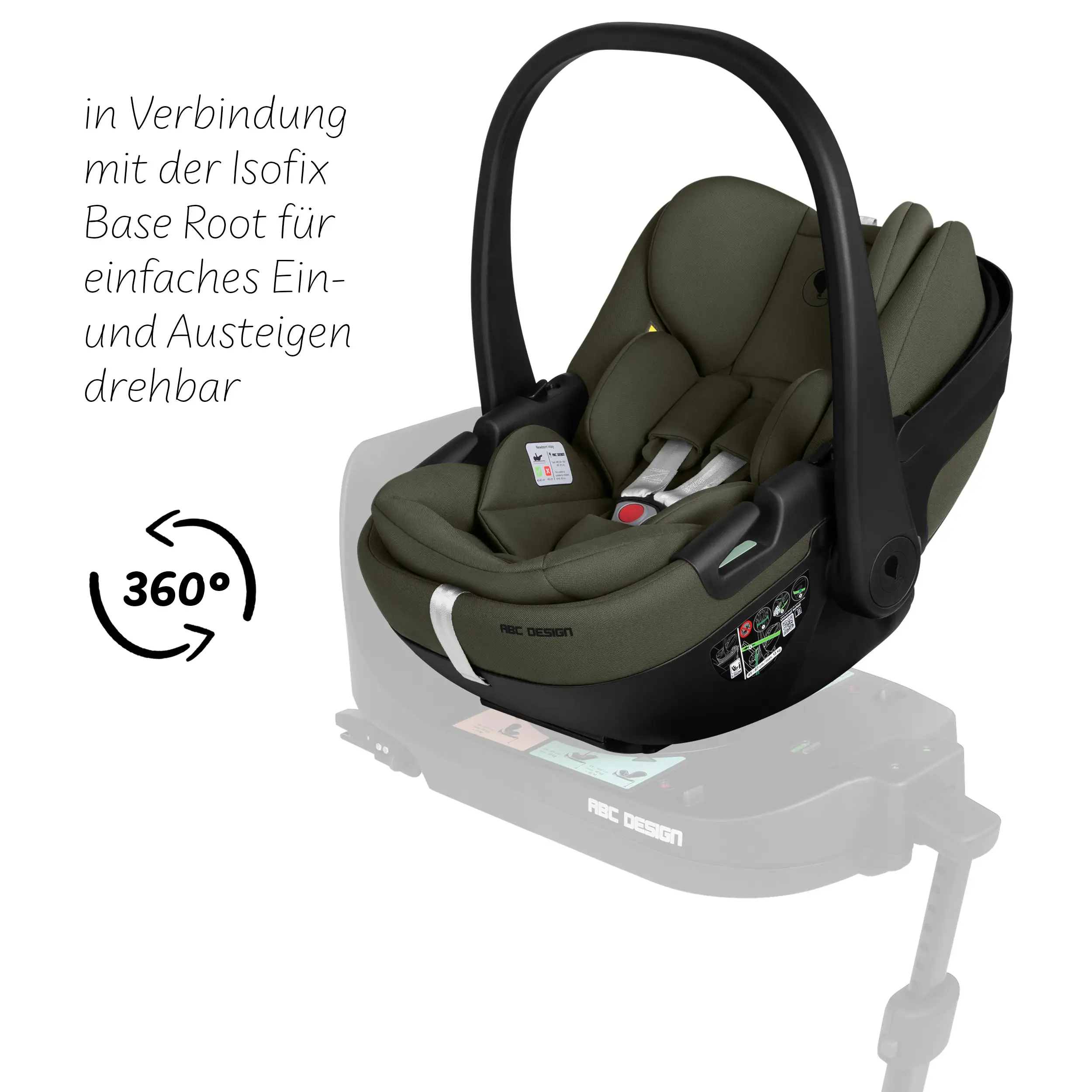Babyschale mit Liegefunktion Calla i-Size - Olive