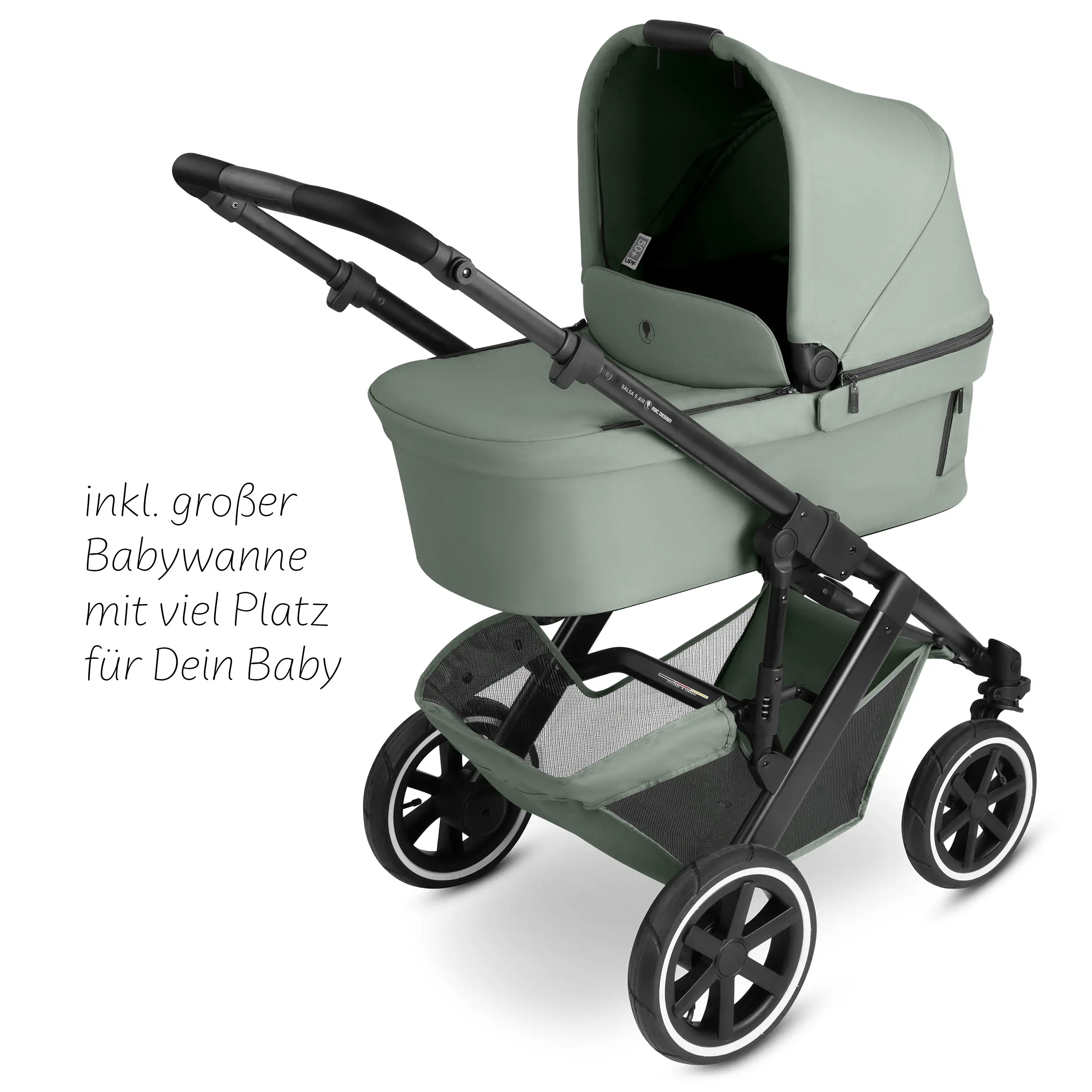3in1-Kinderwagen-Set Salsa 5 Air inkl. Babyschale Calla mit Liegefunktion - Pine