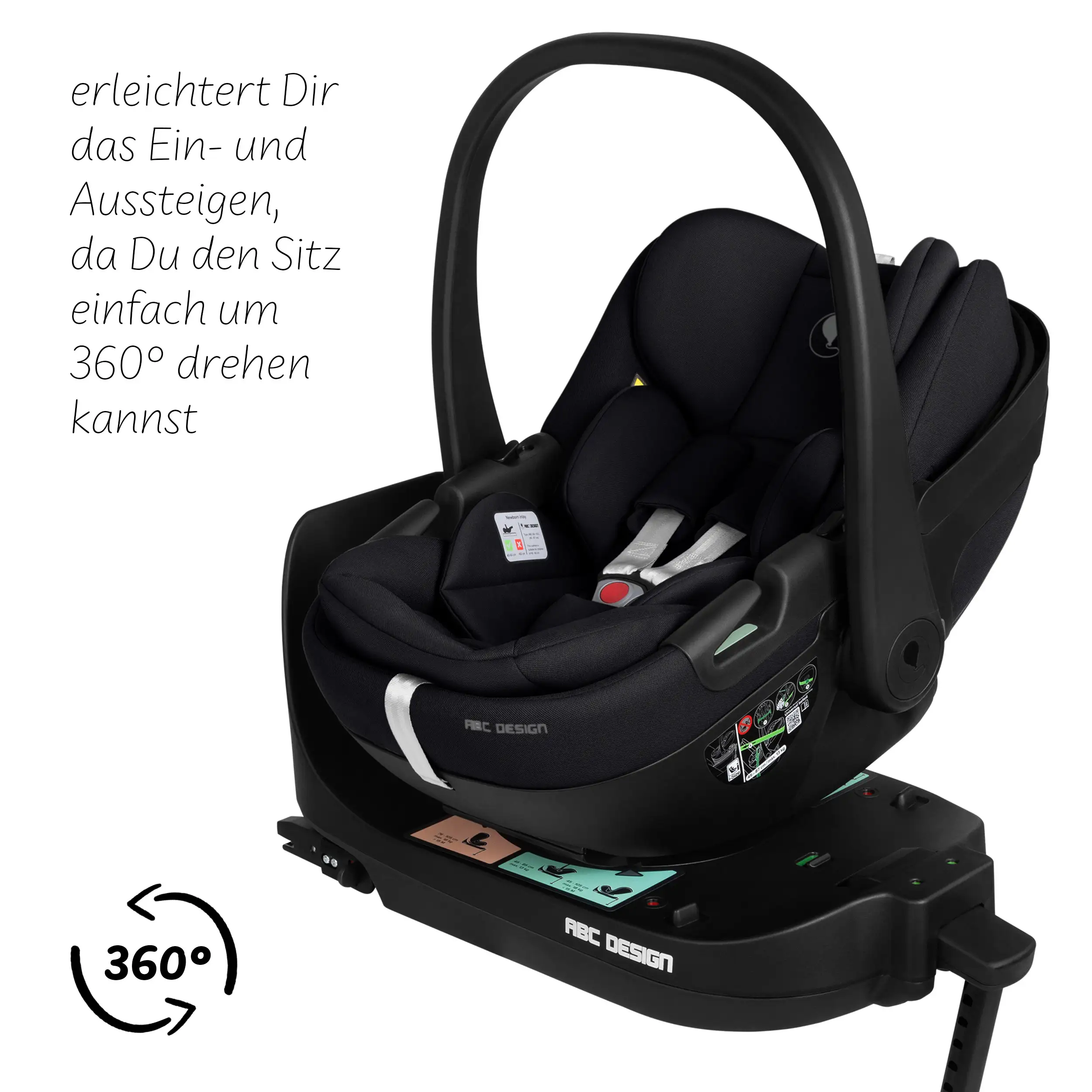 Babyschale mit Liegefunktion Calla i-Size inkl. drehbarer Isofix Base Root- Ink