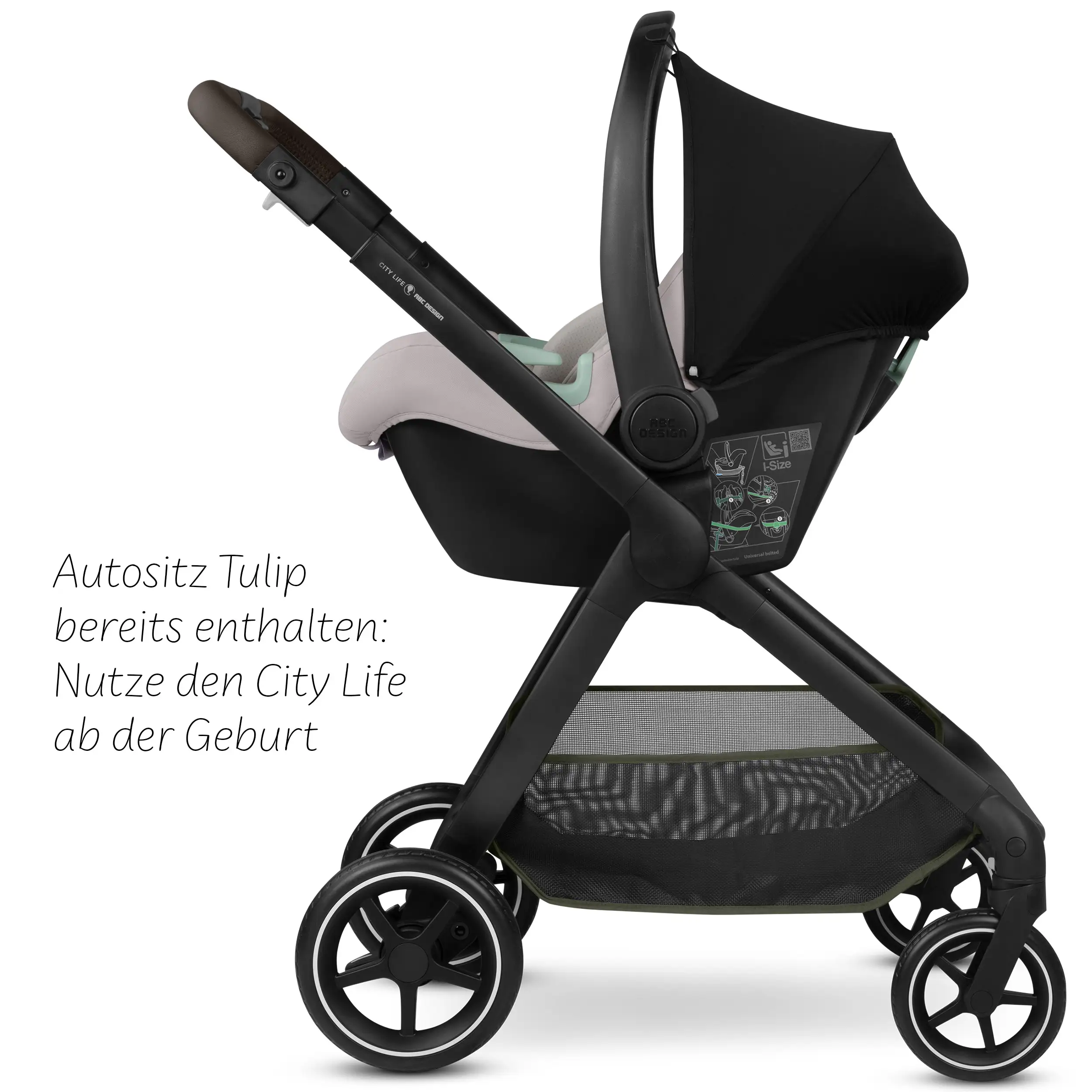 3in1-Kinderwagen-Set City Life - Avocado