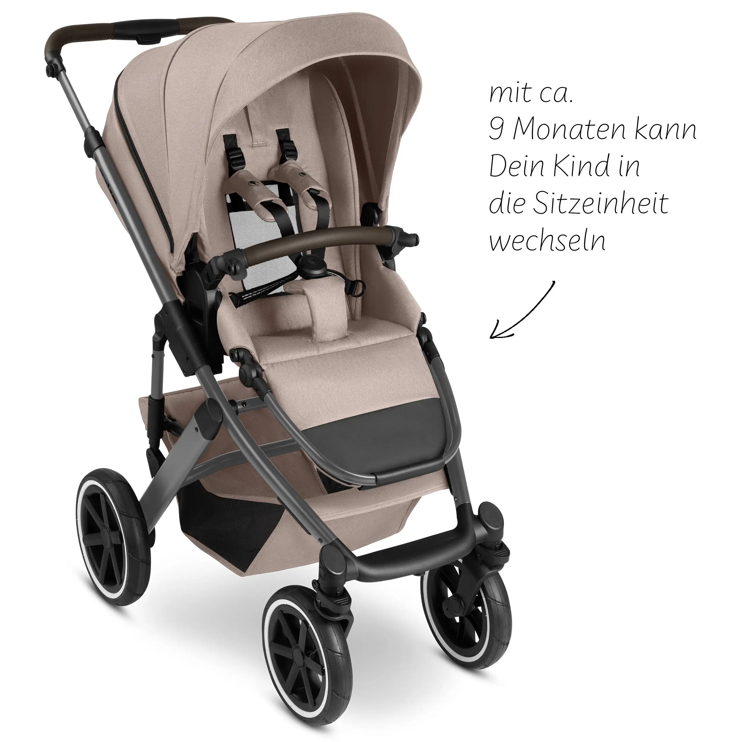 4in1 Kinderwagen-Set Salsa 5 Air inkl. Isofix Base - Camel