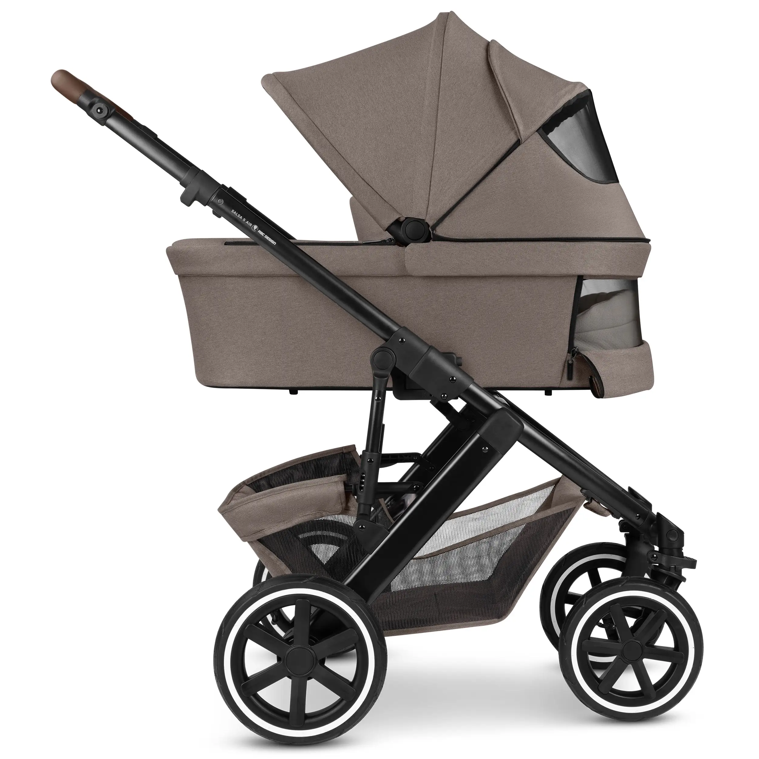 4in1-Kinderwagen-Set Salsa 5 Air inkl. Babyschale Calla mit Liegefunktion - Nature