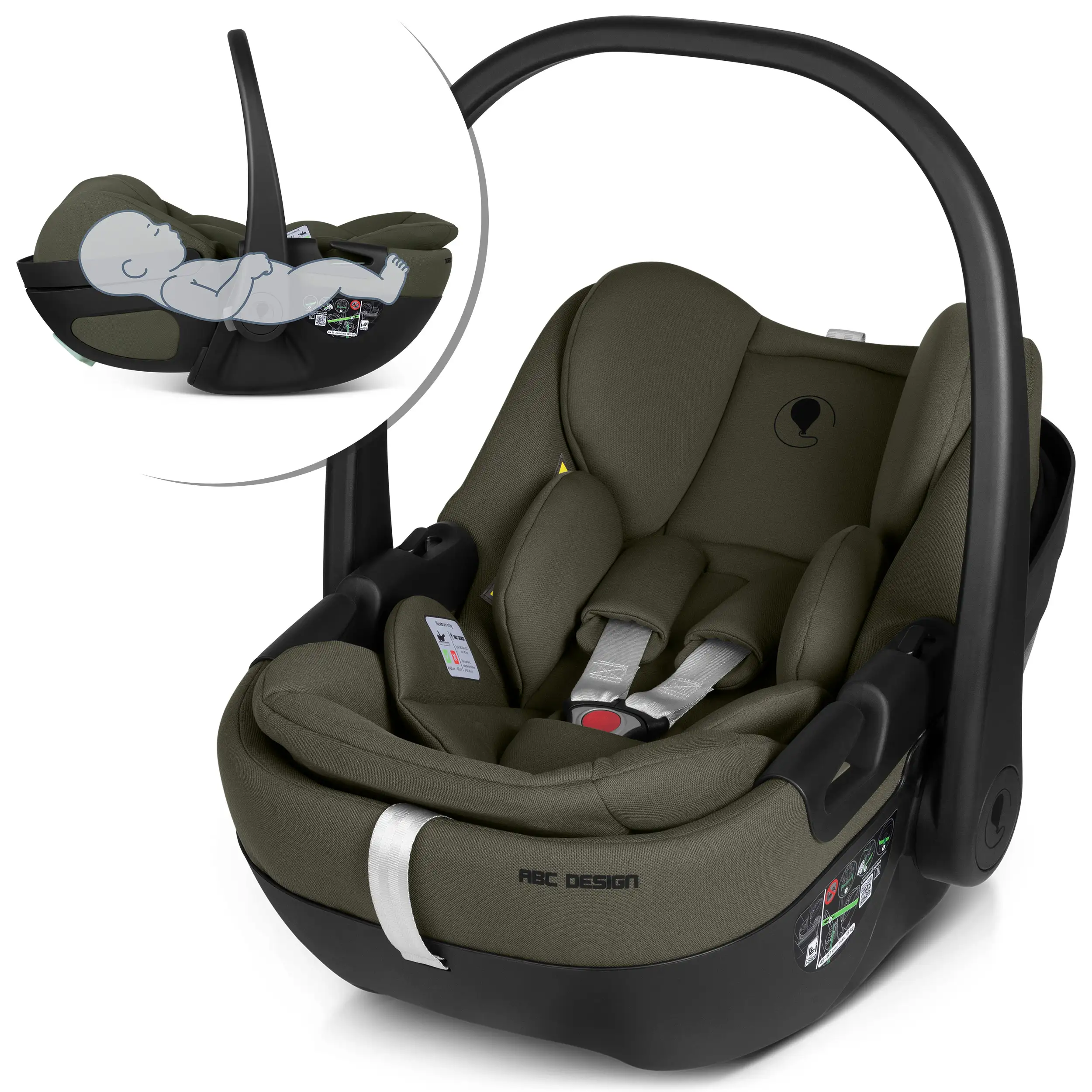 Ovetto Calla i-Size con funzione reclinabile - Olive