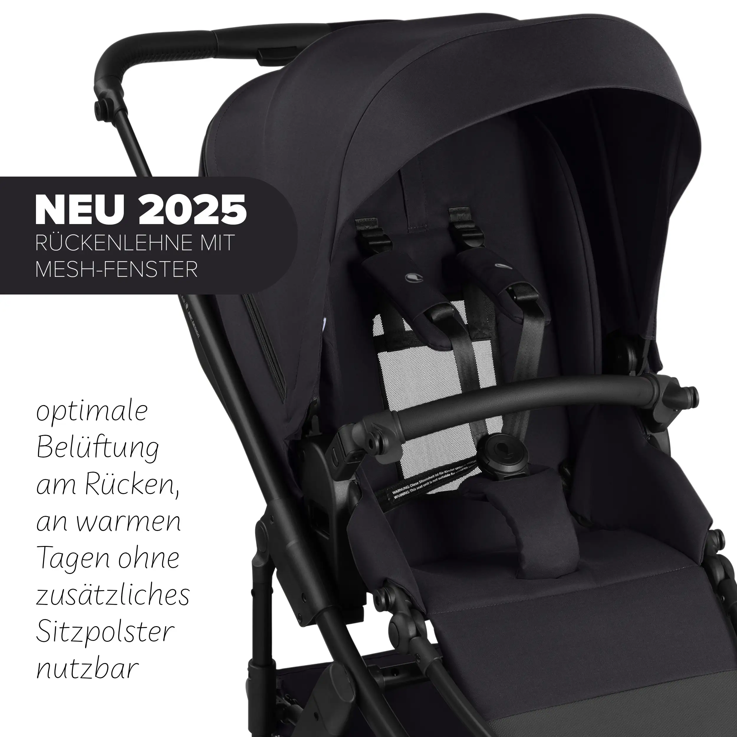 3in1-Kinderwagen-Set Salsa 5 Air inkl. Babyschale Calla mit Liegefunktion - Coal