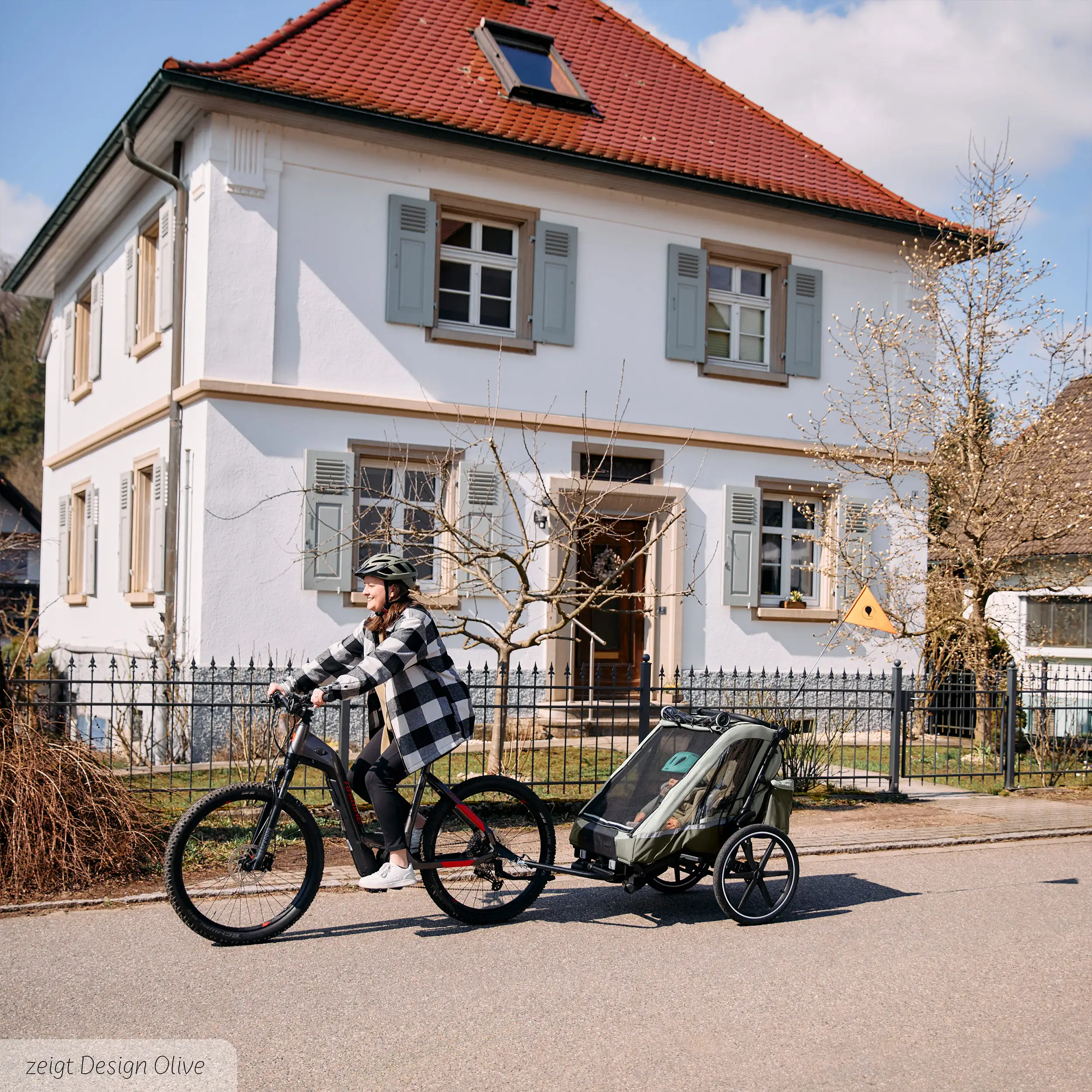 Fahrradanhänger Tour 2 mit 2 Komfortsitzen & Lufträdern - Falcon