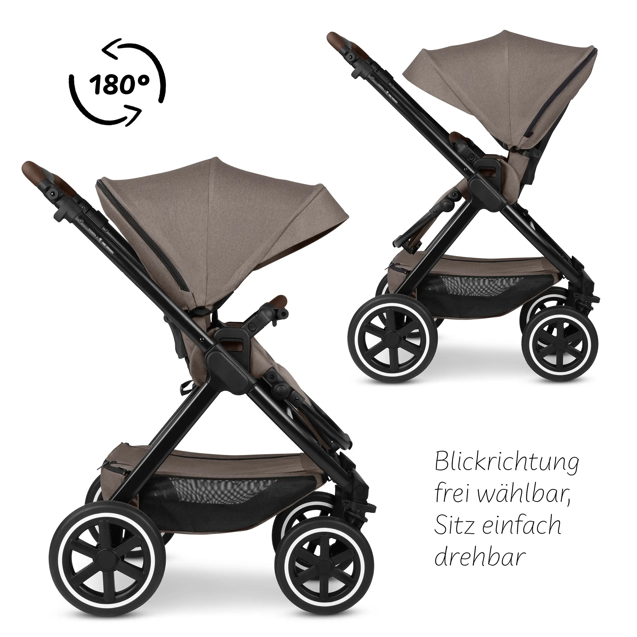 Travel System Samba 2 inkl. Babyschale Calla mit Liegefunktion - Nature