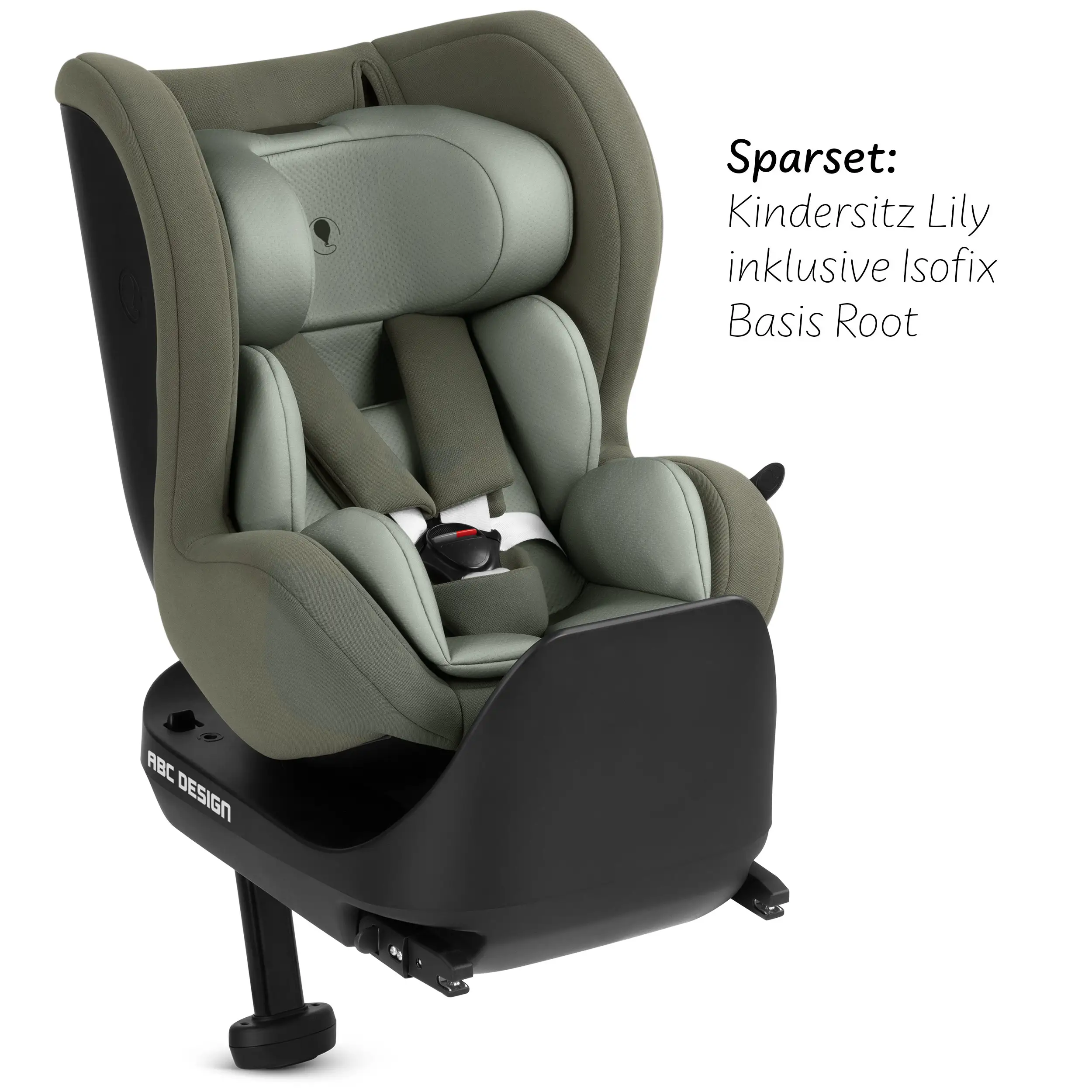 Kindersitz Lily i-Size inkl. drehbarer Isofix Base Root - Sage