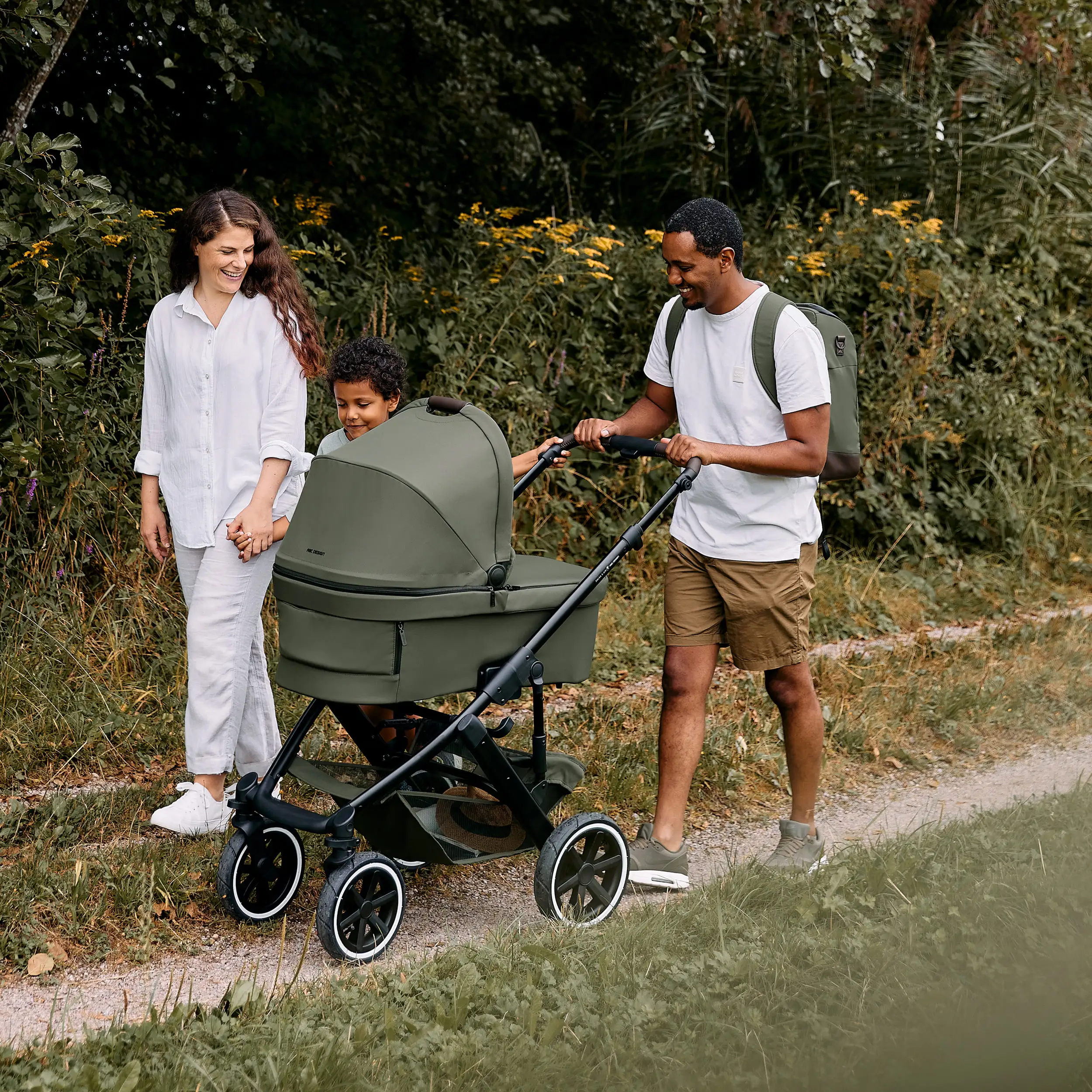 3in1 Kinderwagen-Set Salsa 5 Air inkl. Babyschale Maxi Cosi Pebble 360 Pro 2 - Avocado
