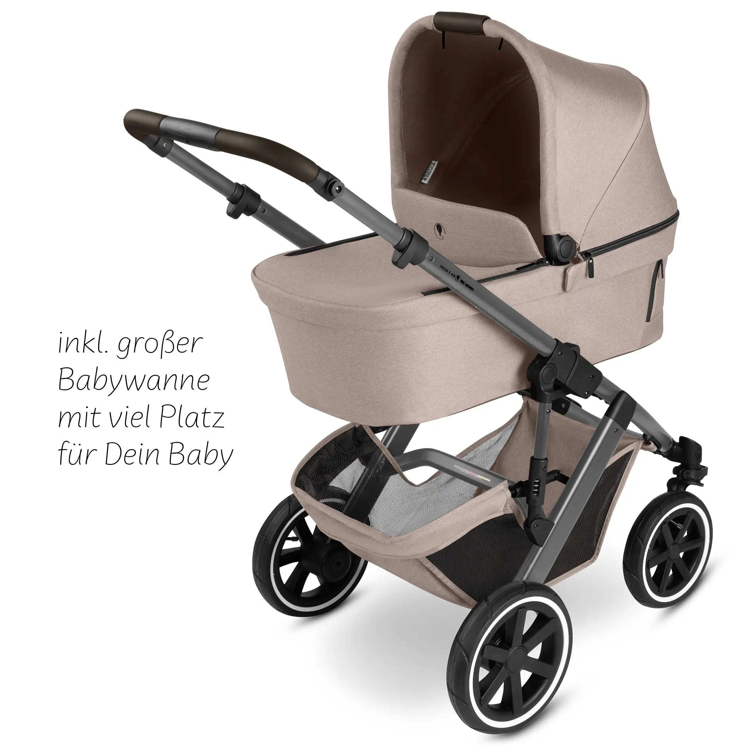 4in1 Kinderwagen-Set Salsa 5 Air inkl. Isofix Base - Camel