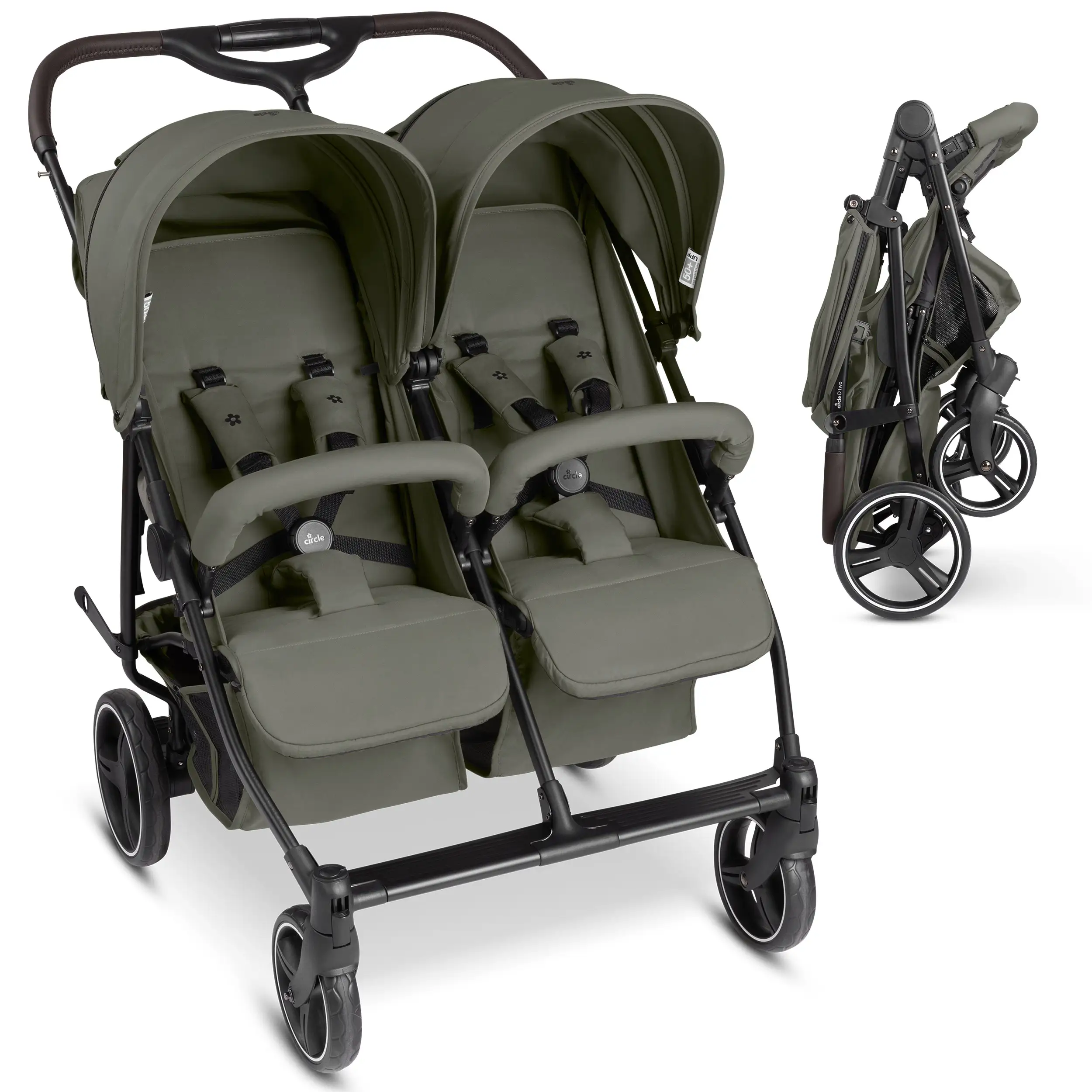 Geschwisterkinderwagen D Two - Wheat