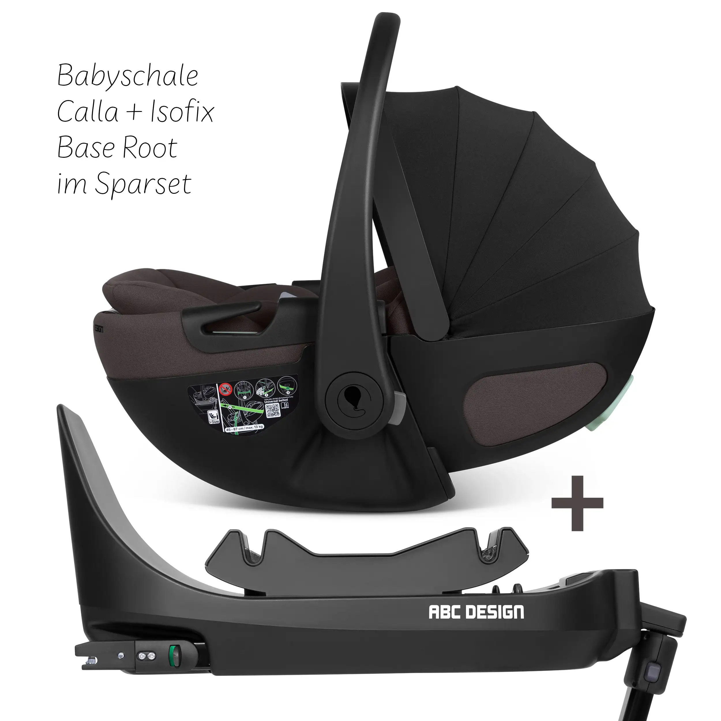 Babyschale mit Liegefunktion Calla i-Size inkl. drehbarer Isofix Base Root- Falcon