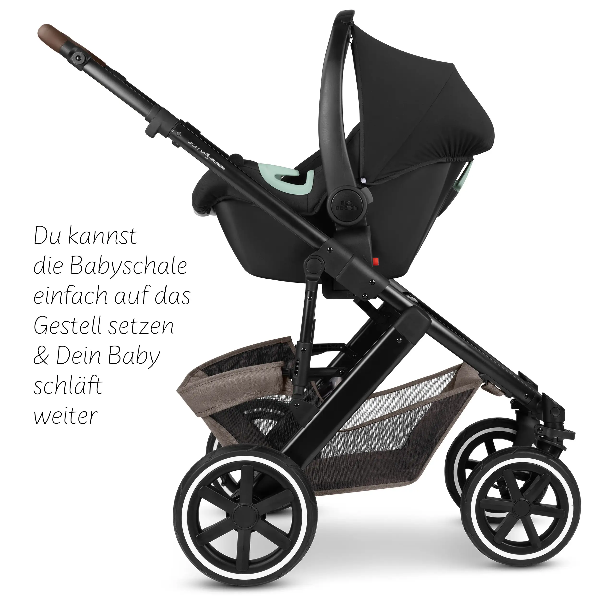 4in1 Kinderwagen-Set Salsa 5 Air inkl. Isofix Base - Nature
