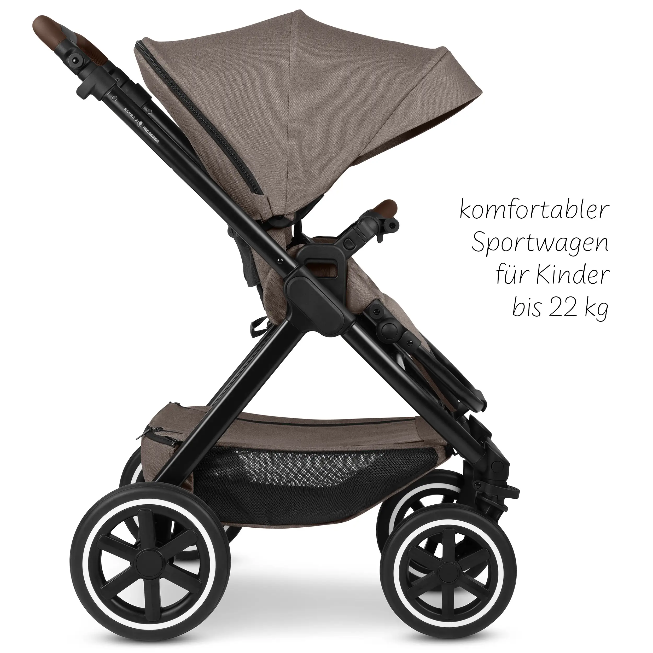 3in1-Kinderwagen-Set Samba 2 inkl. Babyschale Calla mit Liegefunktion - Nature