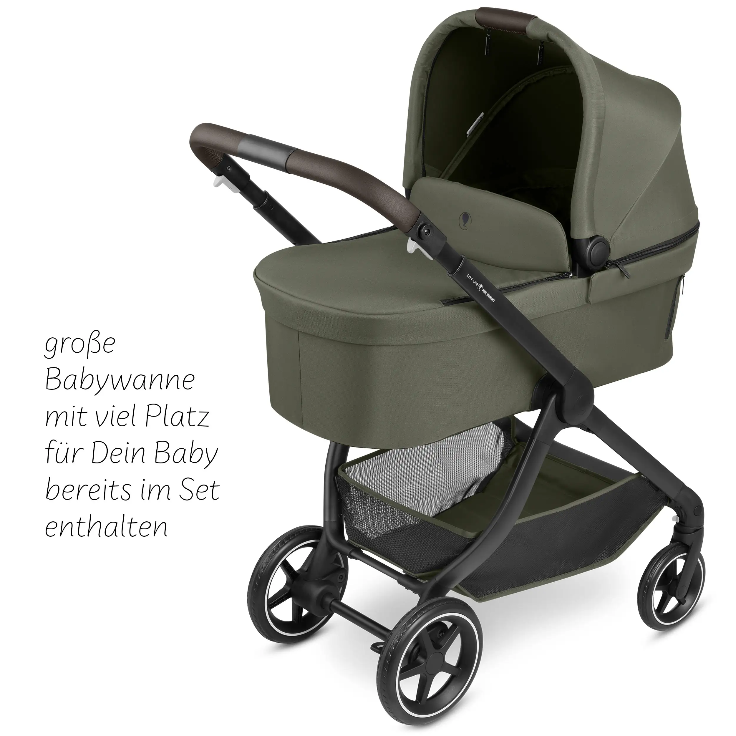 Kombi-Kinderwagen City Life - Avocado