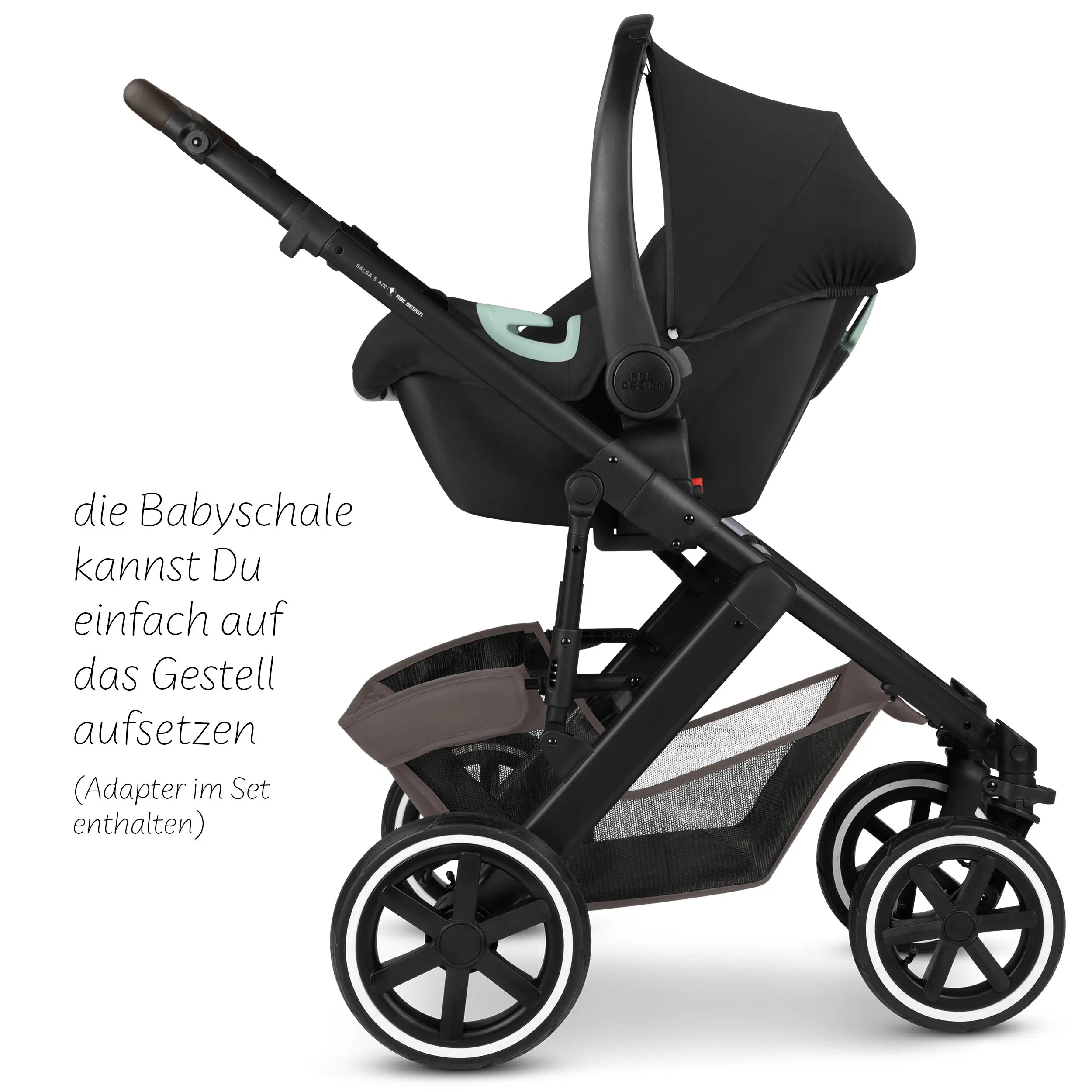 Ensemble poussette 3en1 Salsa 5 Air - Marron