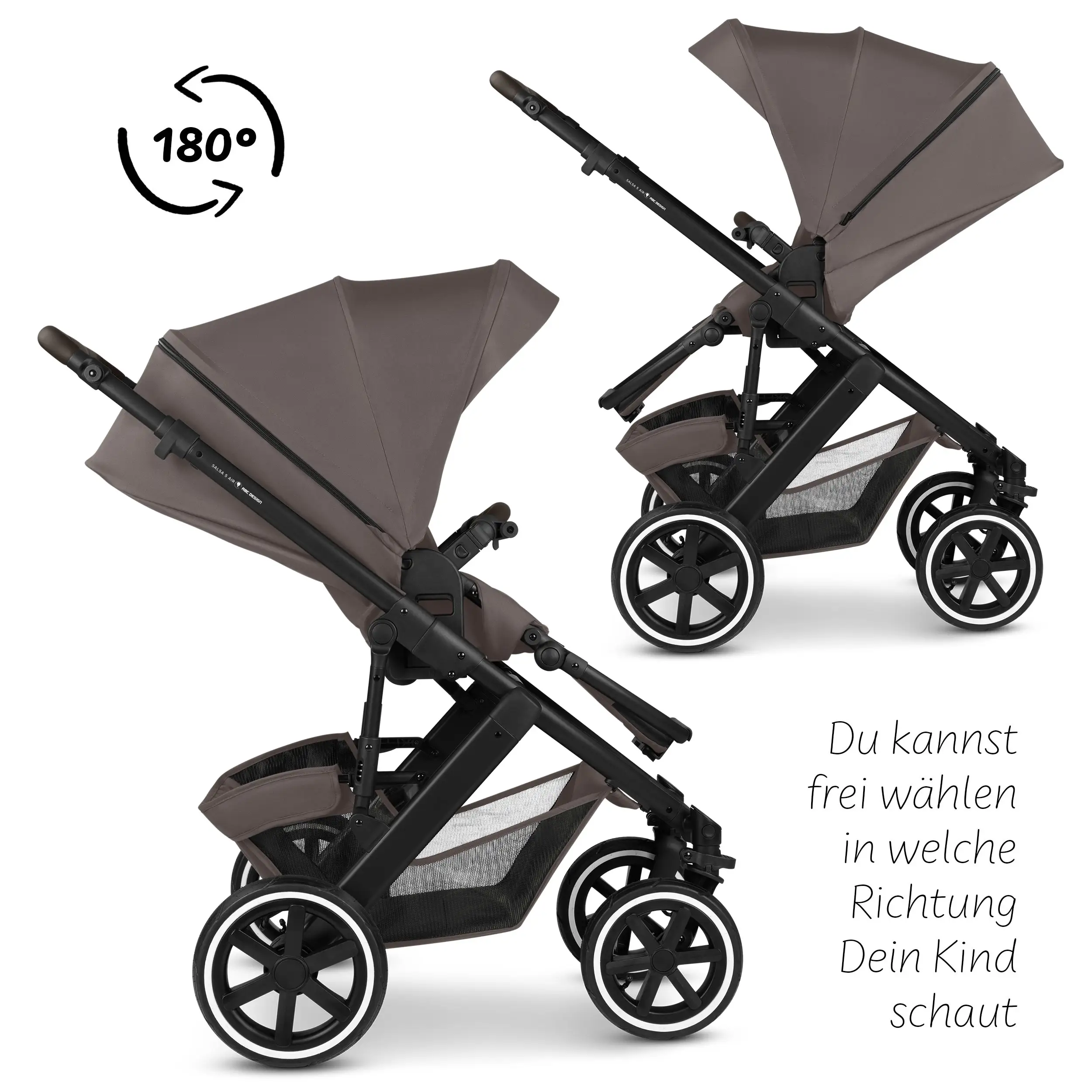 Ensemble poussette 3en1 Salsa 5 Air - Marron