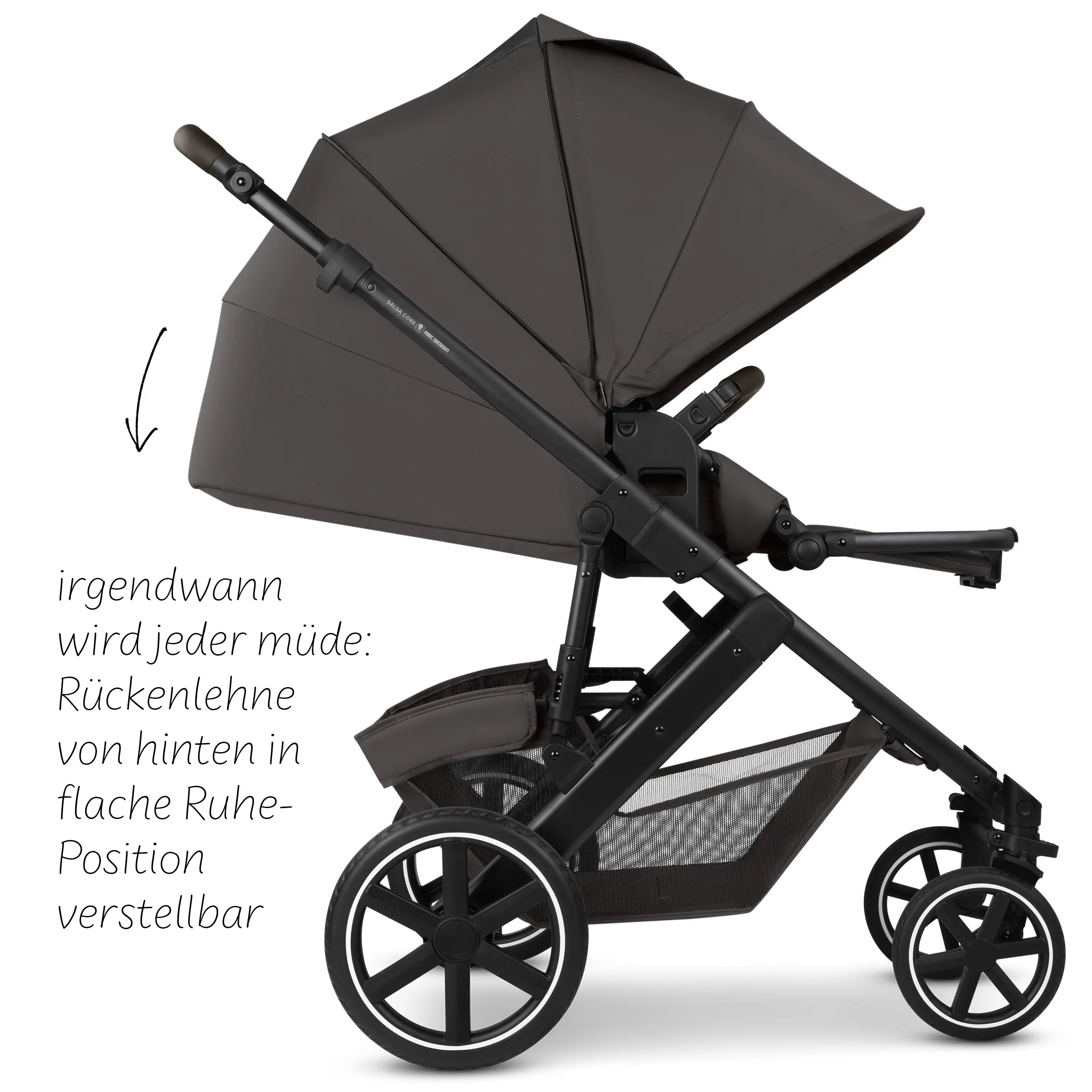 Ensemble poussette 4en1 Salsa Core avec coque auto inclinable Calla et base ISOFIX Root - Falcon