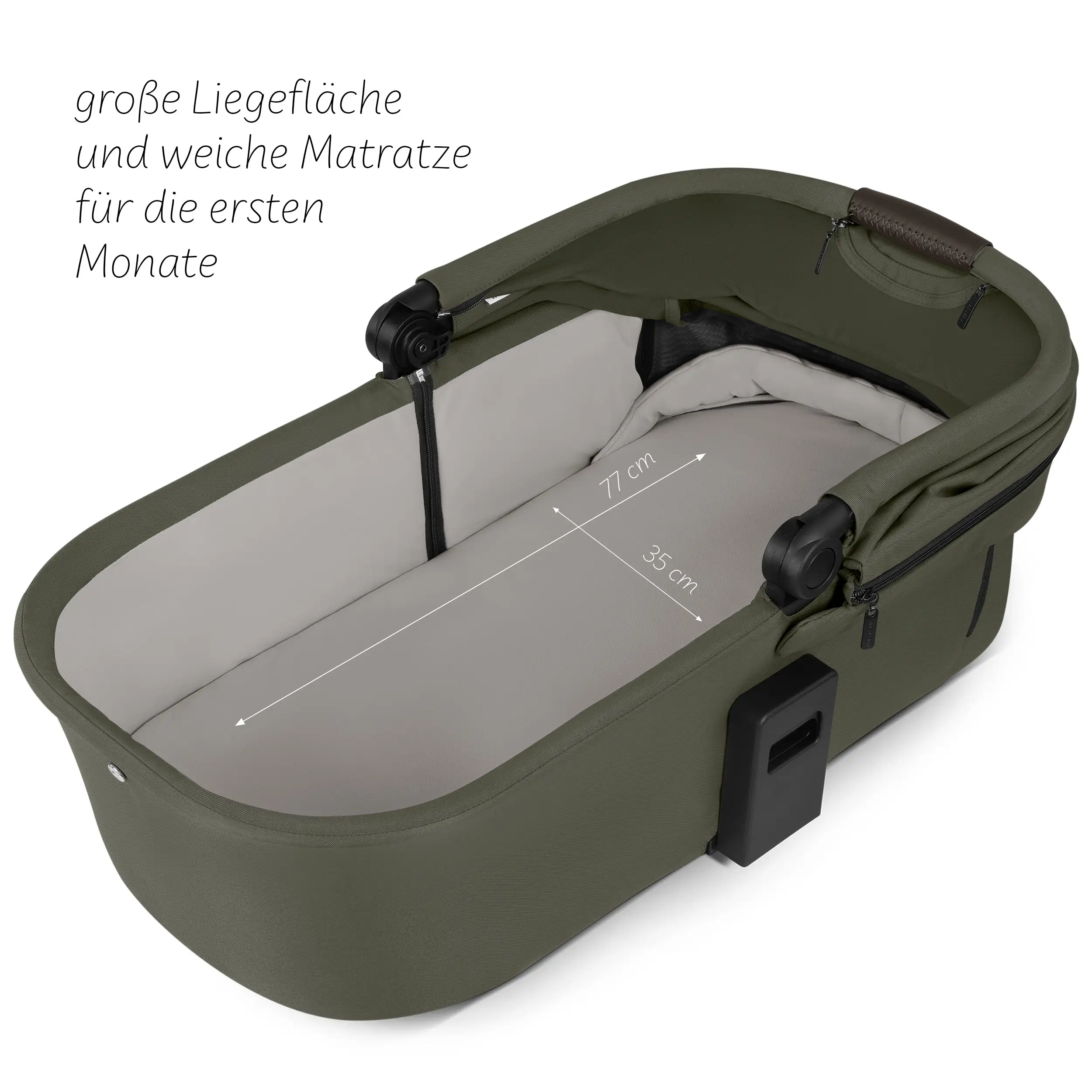 4in1 Kinderwagen-Set Salsa Core inkl. Babyschale Calla mit Liegefunktion & Isofix Base Root - Olive