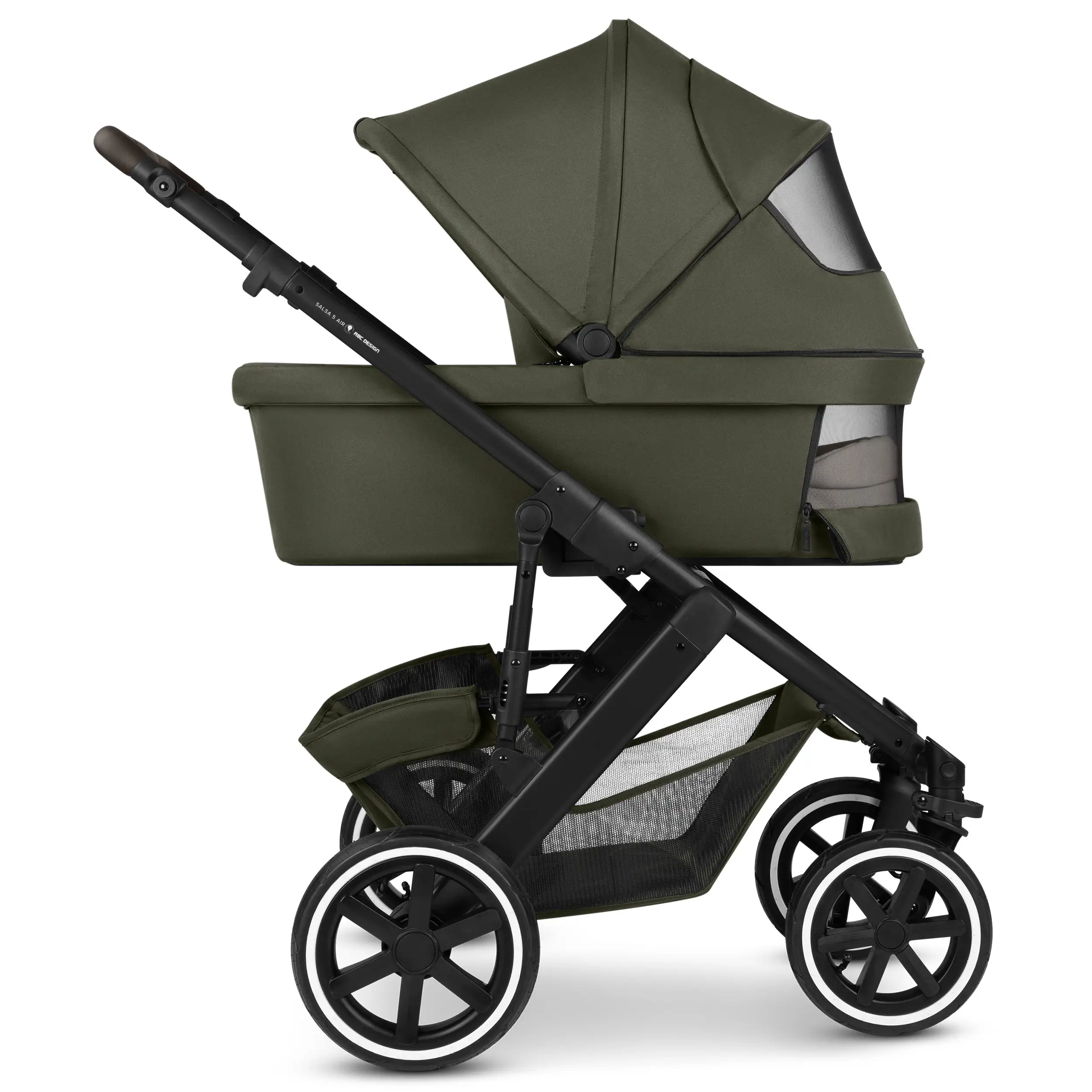 3in1-Kinderwagen-Set Salsa 5 Air inkl. Babyschale Calla mit Liegefunktion - Avocado