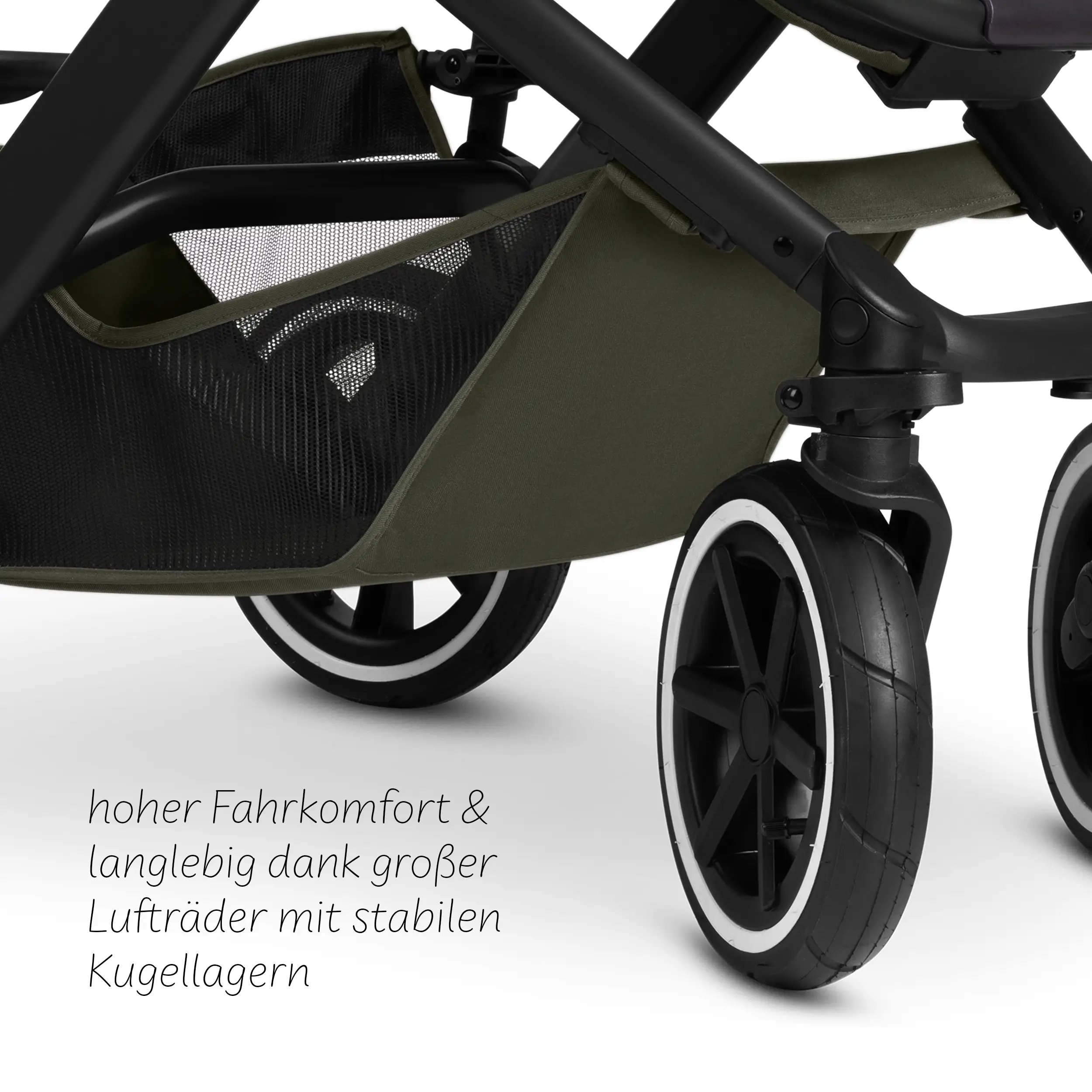 3in1-Kinderwagen-Set Salsa 5 Air inkl. Babyschale Calla mit Liegefunktion - Avocado