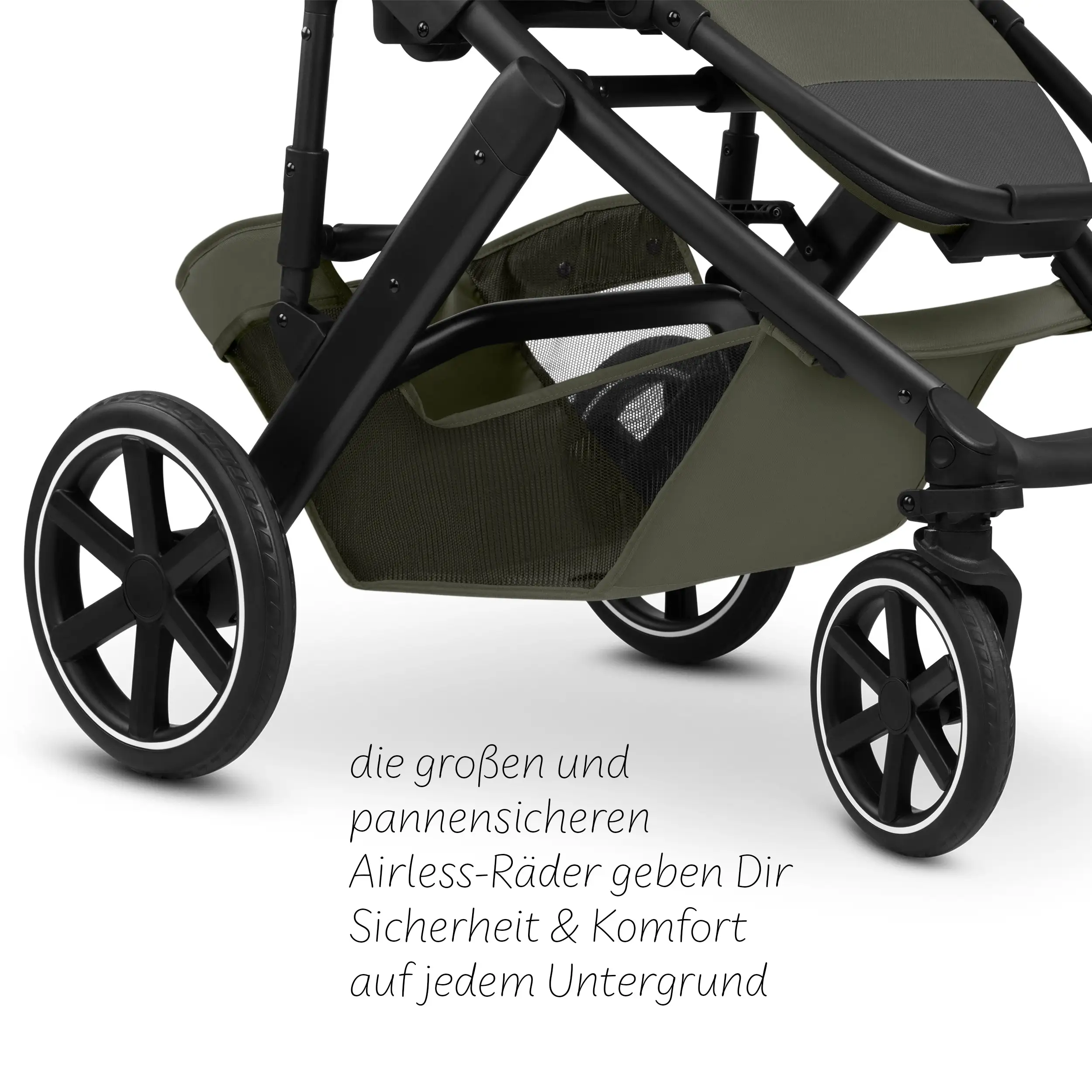 4in1 Kinderwagen-Set Salsa Core inkl. Babyschale Calla mit Liegefunktion & Isofix Base Root - Olive