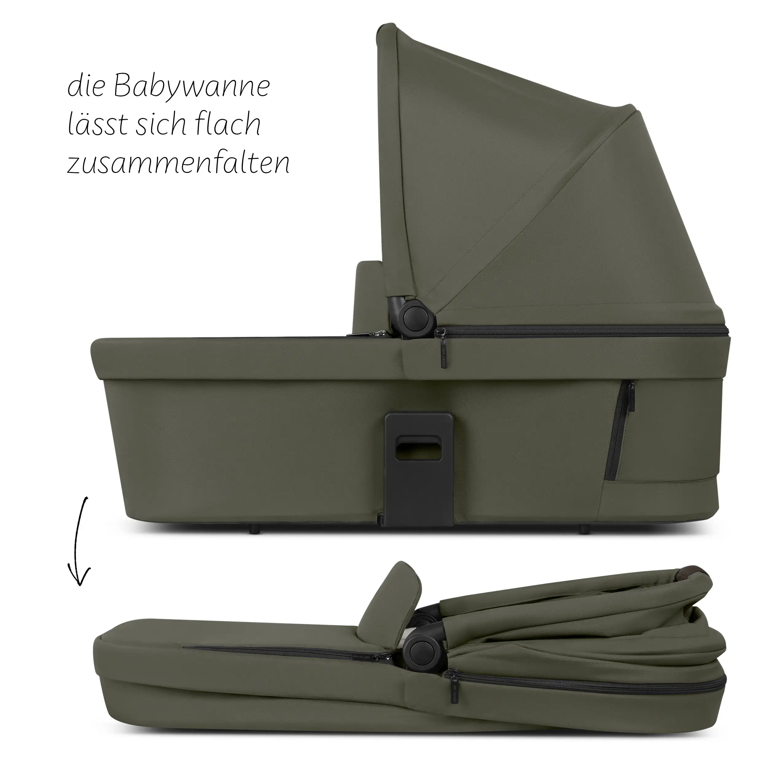 4in1 Kinderwagen-Set Salsa Core inkl. Babyschale Calla mit Liegefunktion & Isofix Base Root - Olive