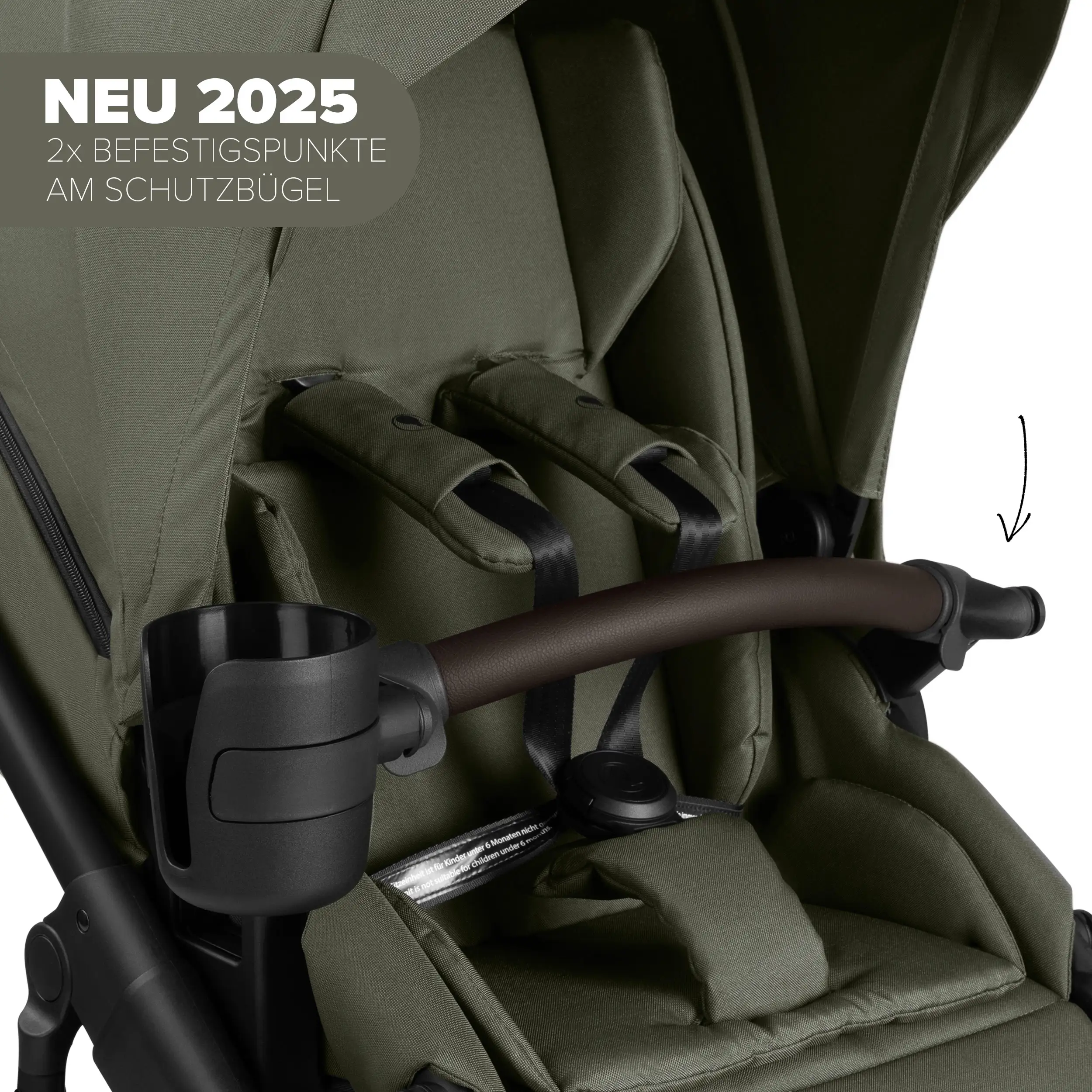 Kombi-Kinderwagen Salsa 5 Air  inkl. Wickeltasche Urban, Moskitonetz, Regenschutz - Avocado