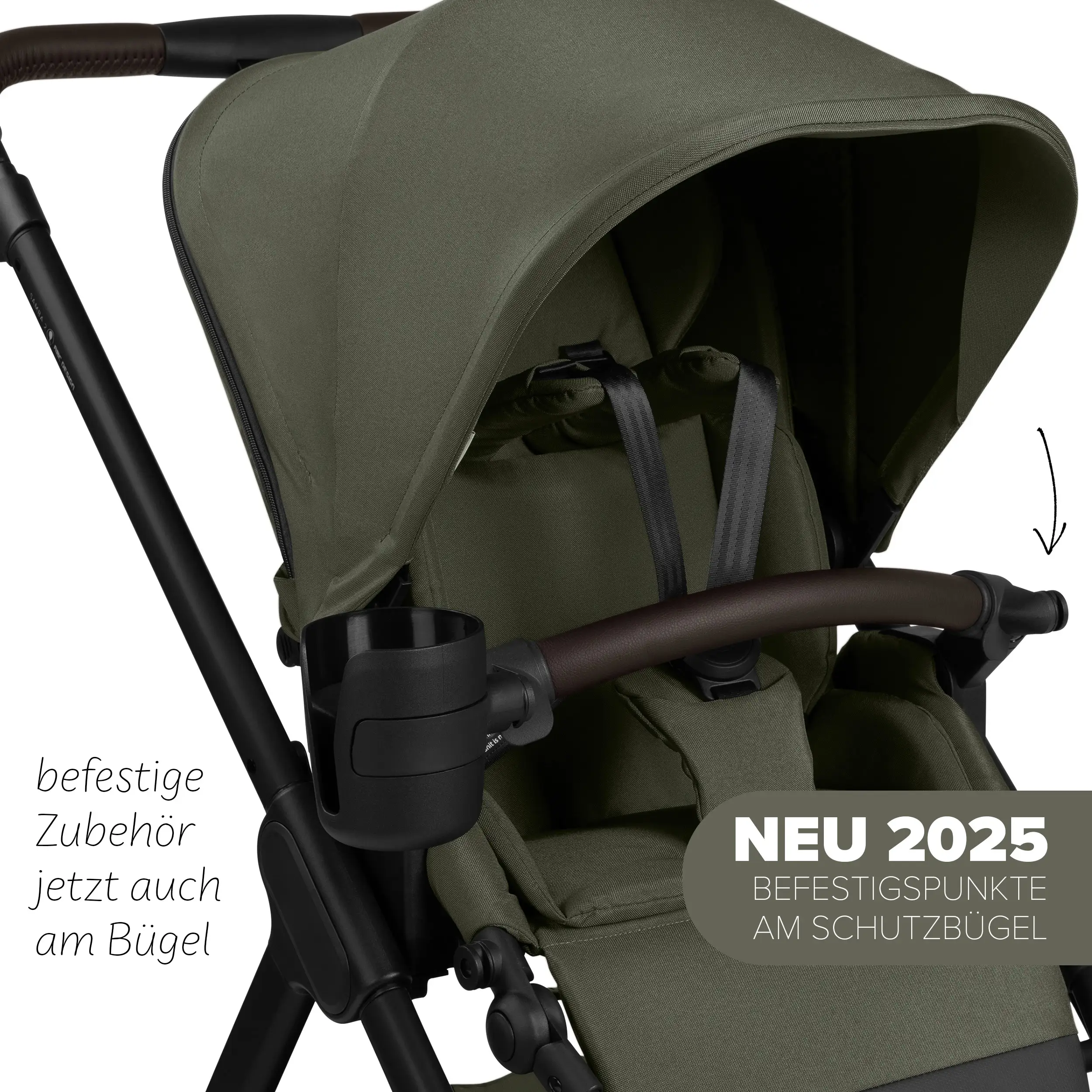 Travel System Samba 2 inkl. Babyschale Calla mit Liegefunktion - Avocado